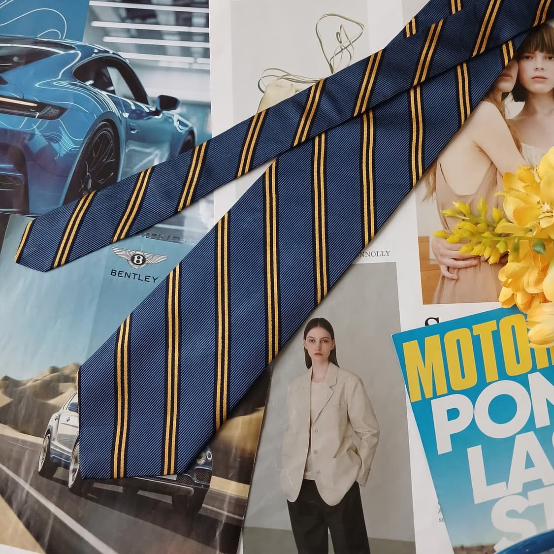 브룩스브라더스 실크 스트라이프 넥타이 9.4cm A등급 A19522
 상품이미지3