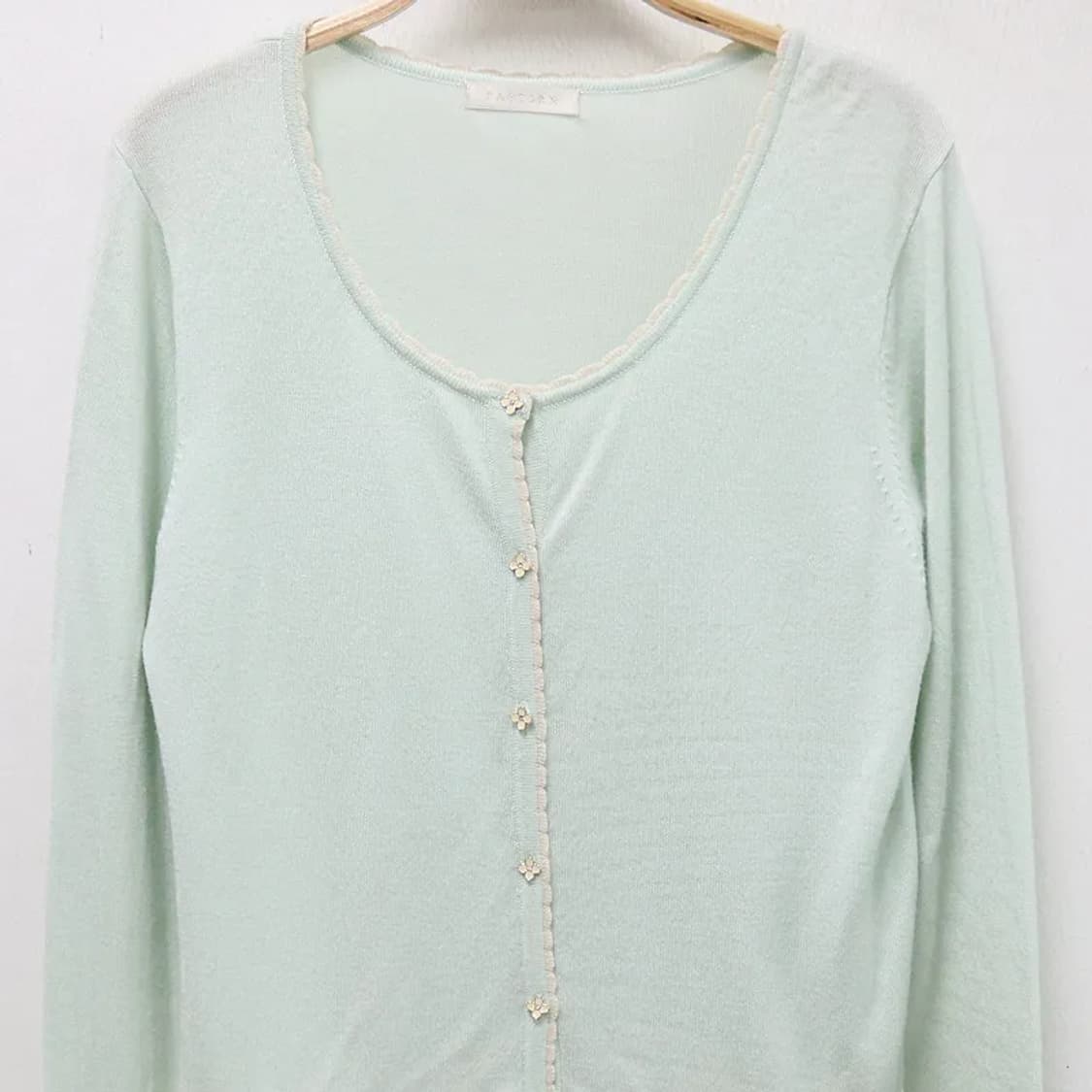 PATTERN 민트 컬러블럭 가디건 60748 상품이미지3