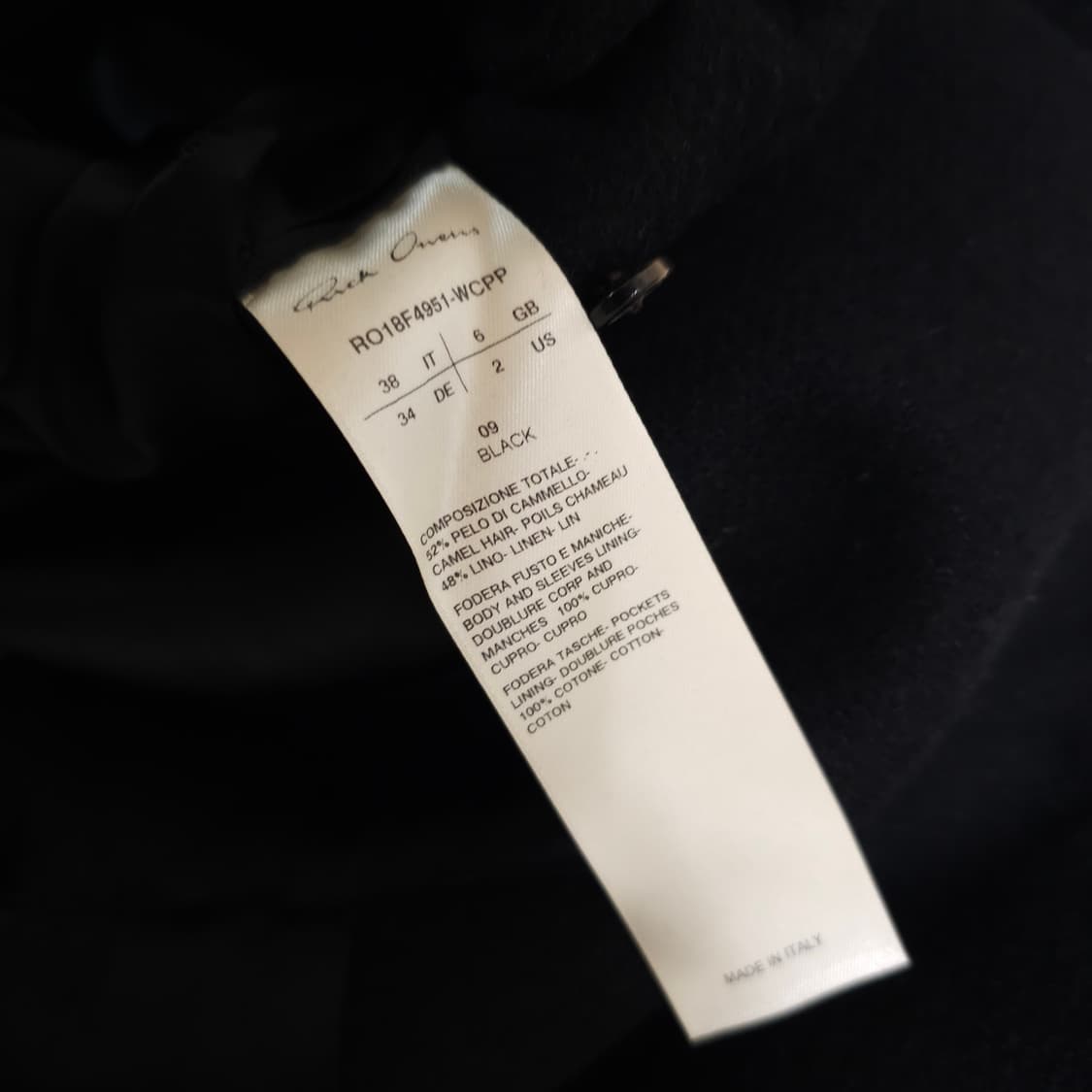 릭오웬스 18fw 뮤지엄 코트 상품이미지6