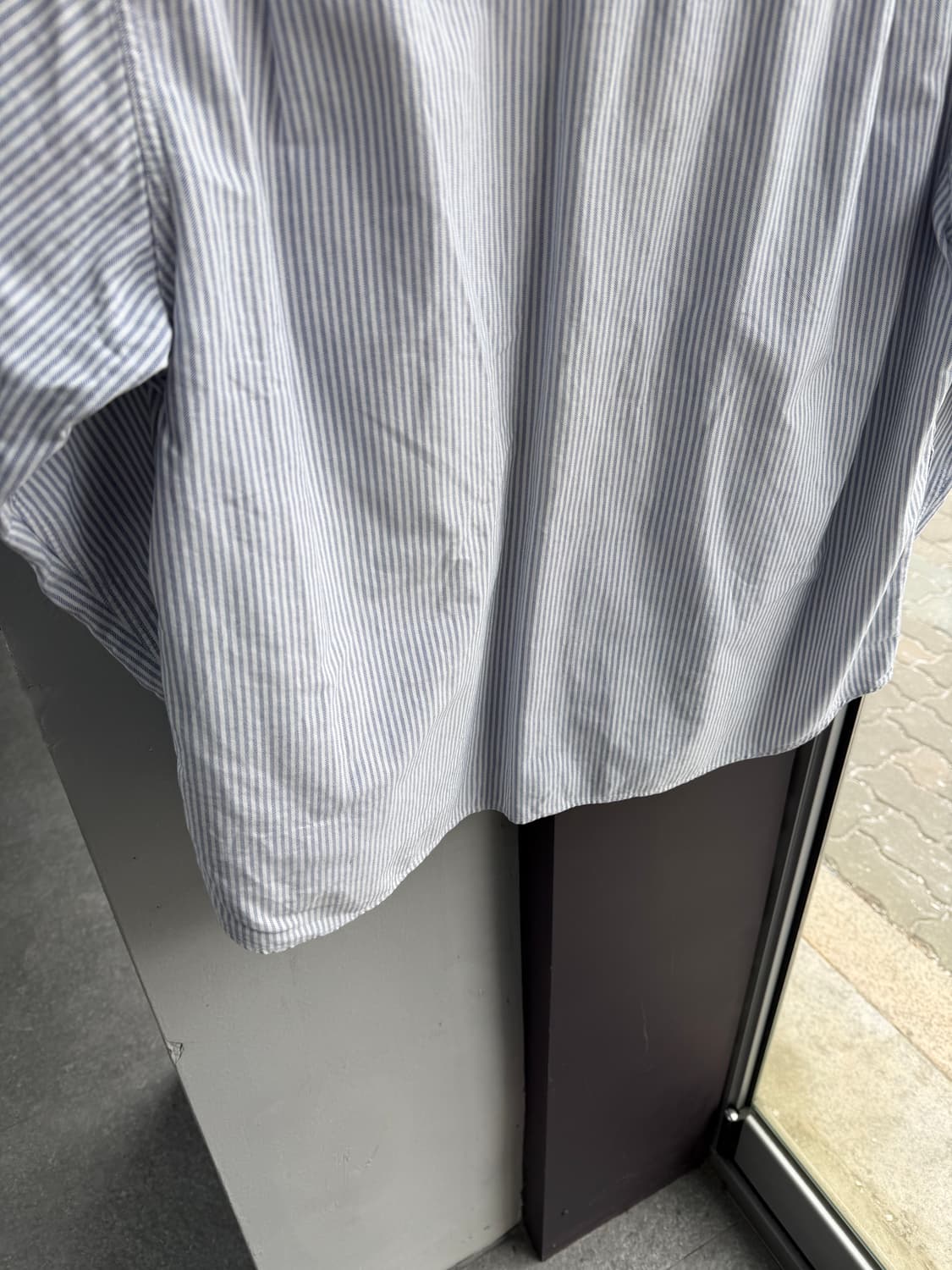 36/ 단톤 카라밴딩 스트라이프 미니로고 셔츠 상품이미지7