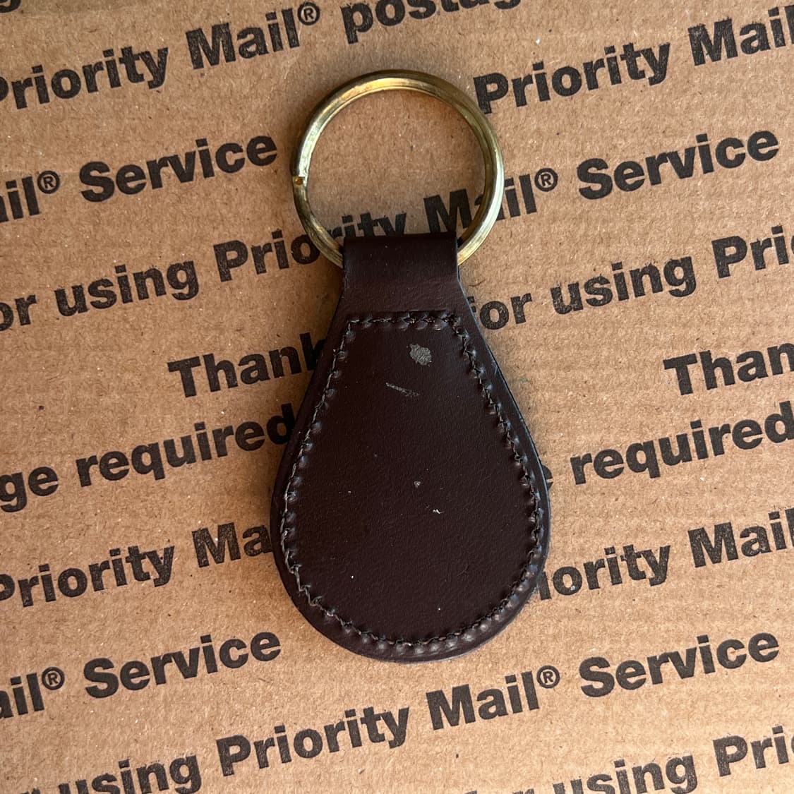 90s vtg Thanks Leather Keyring 상품이미지2