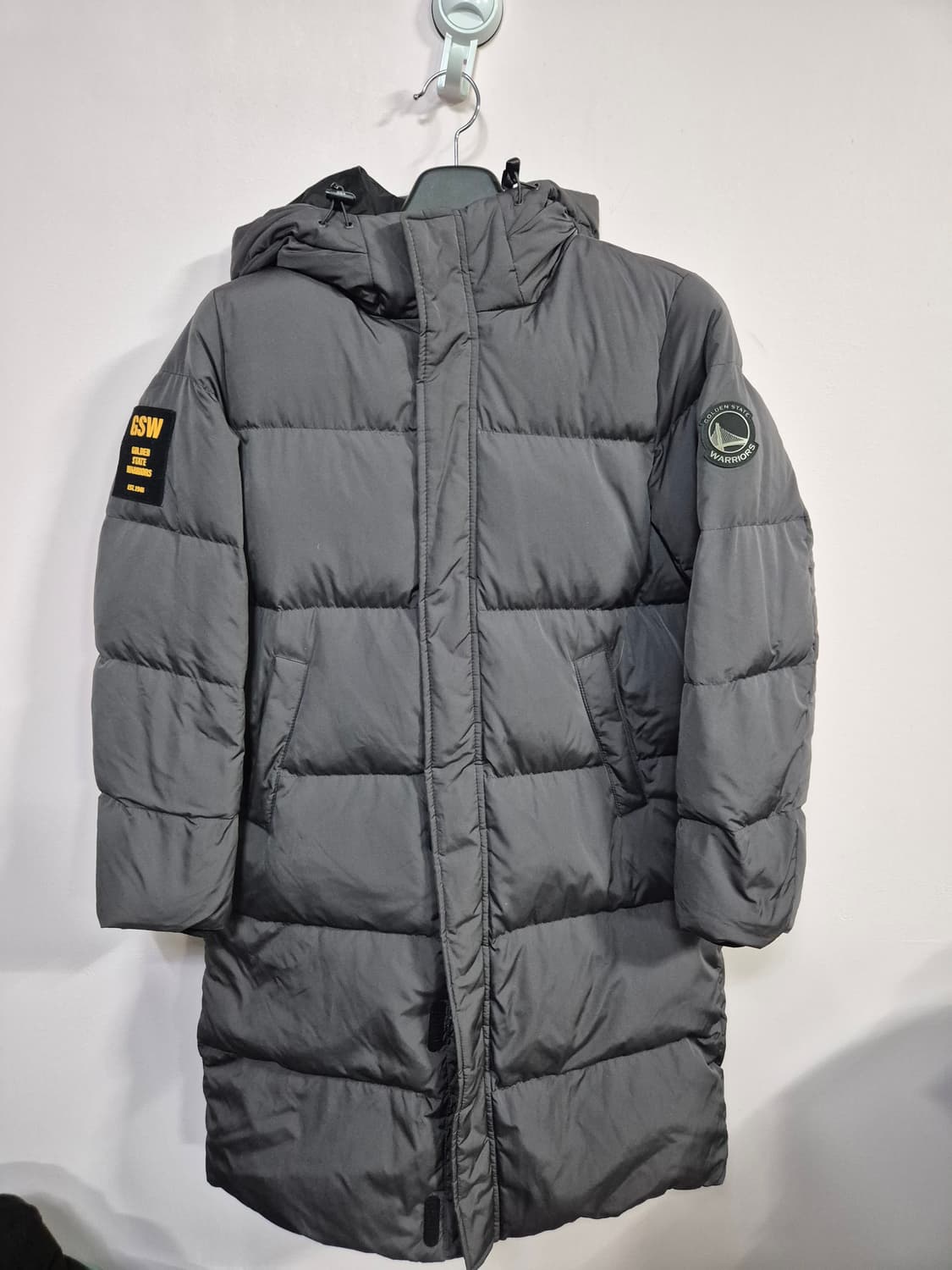 NBS 골든스테이트 워리어스 롱패딩 그레이 상품이미지1