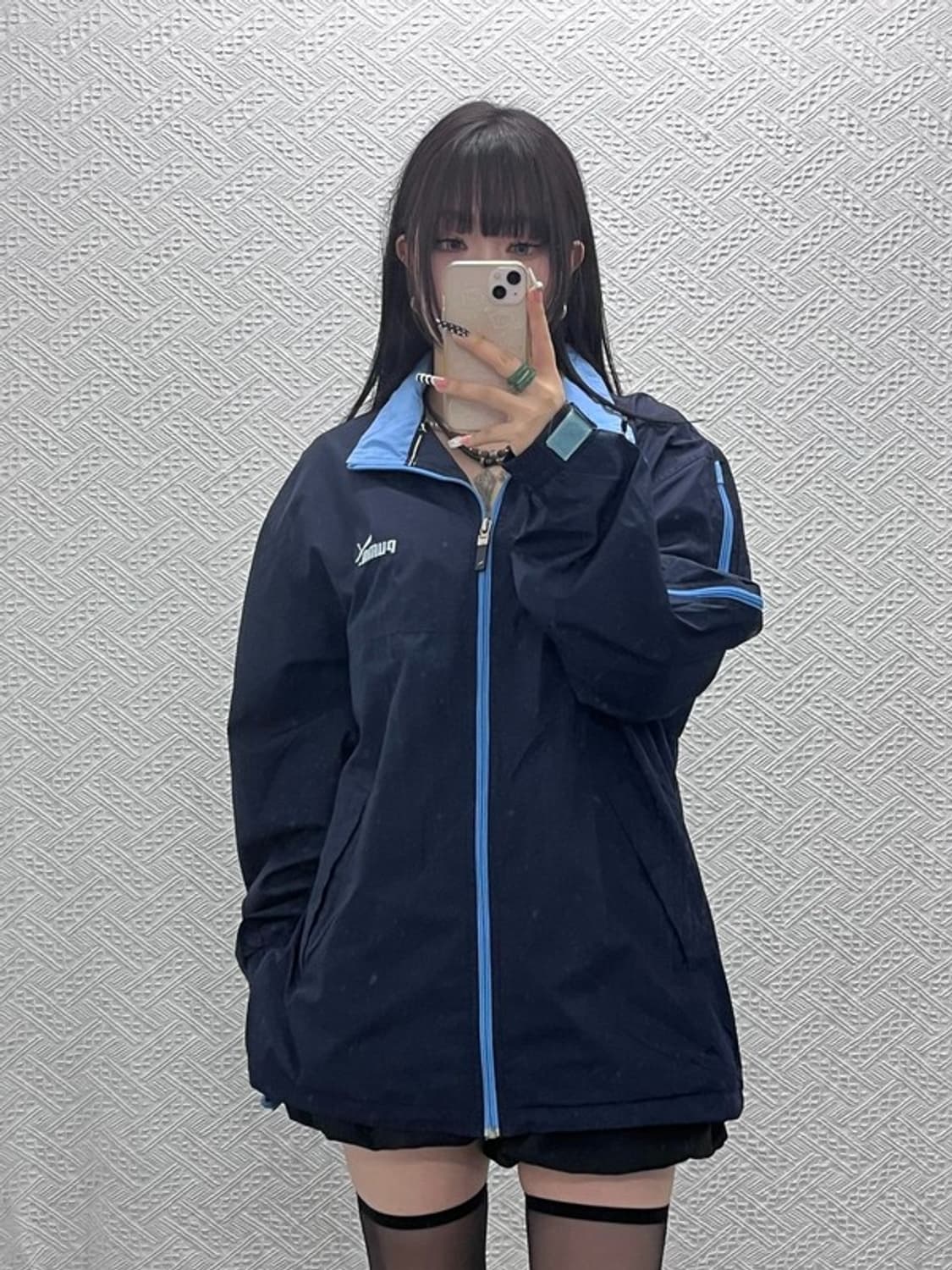 푸마 올드스쿨 레트로 빈티지 오버핏 바람막이 자켓 L C10395 상품이미지1