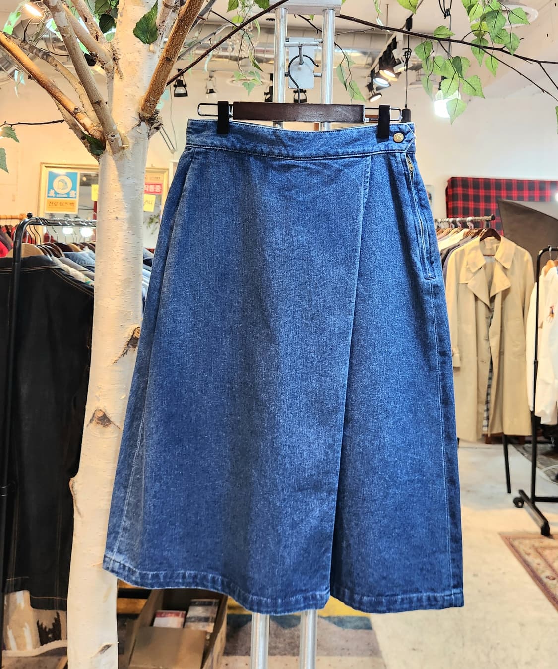 26-27)일본판 LEE x 유나이티드 애로우즈 랩 데님 스커트 상품이미지1