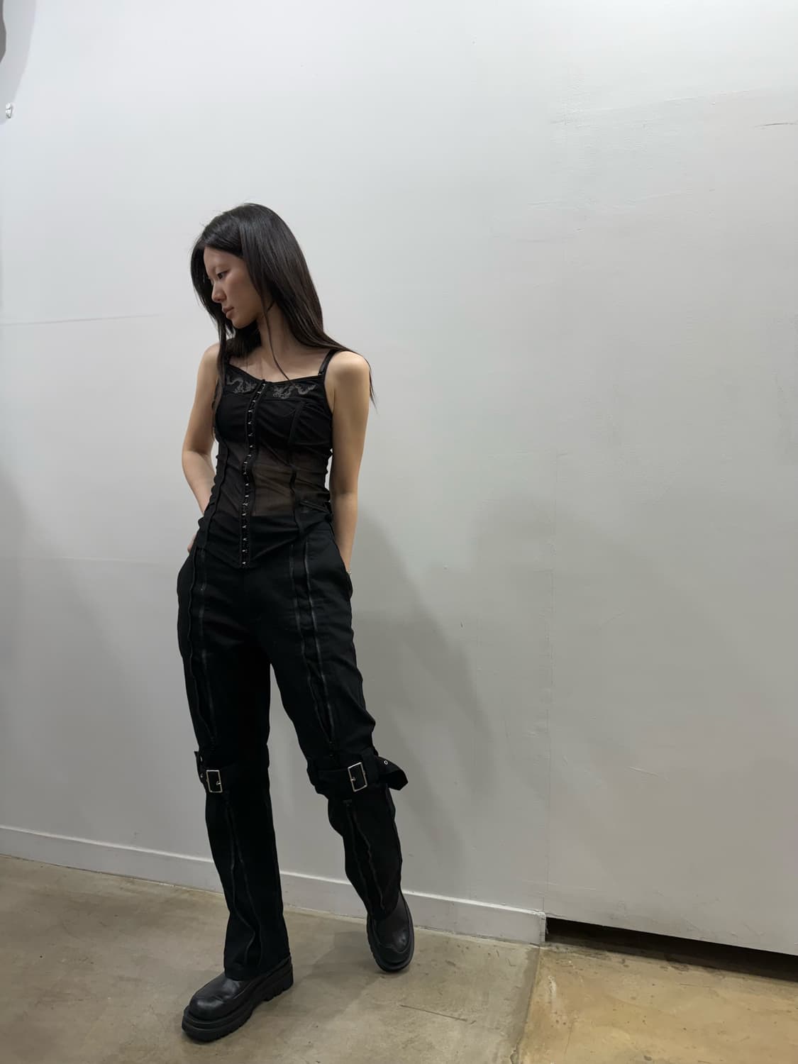 X-Girl 멀티웨이 지퍼 디테일 팬츠 상품이미지6