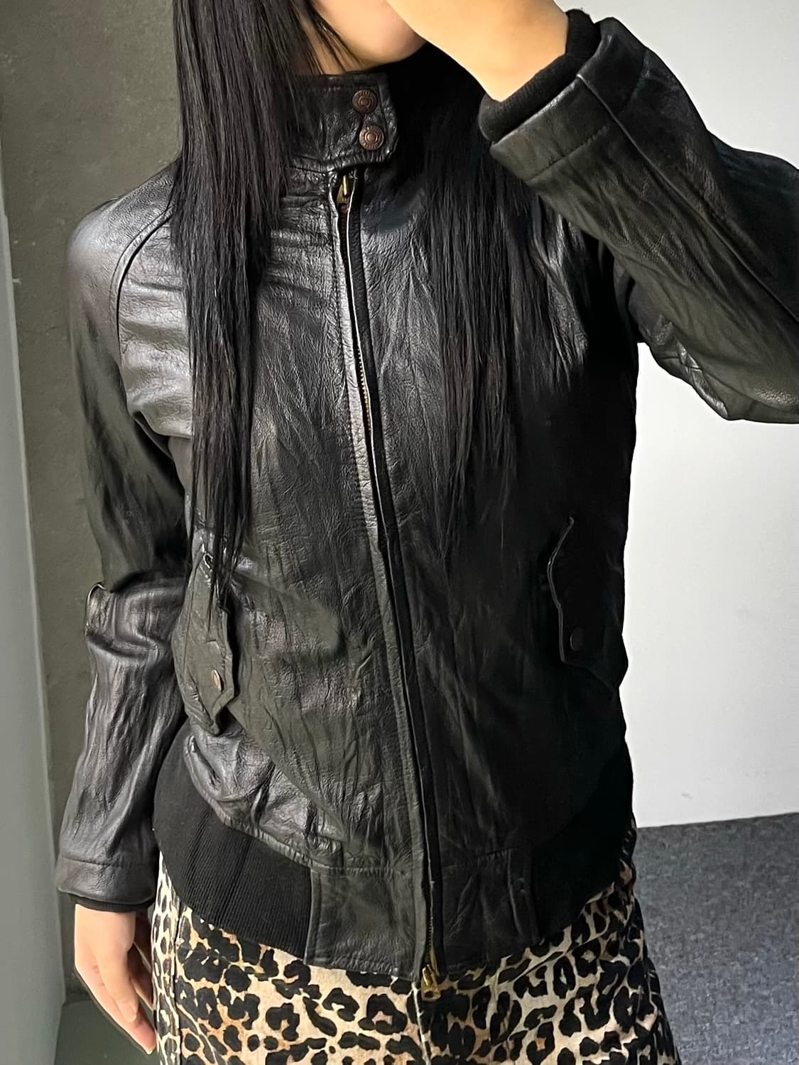 Gowest Art Of Blue 레더 자켓 상품이미지1