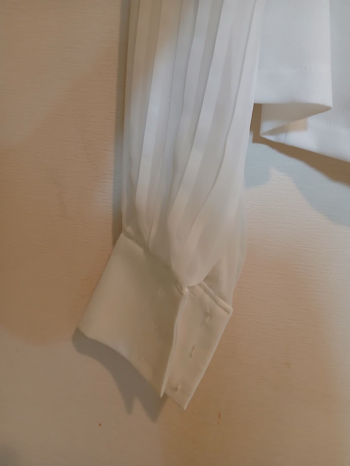 시스루 셔링 트임 캡 시폰 퍼프 블라우스 정장 셔츠 남방 섹시 파티 홀복 상품이미지3