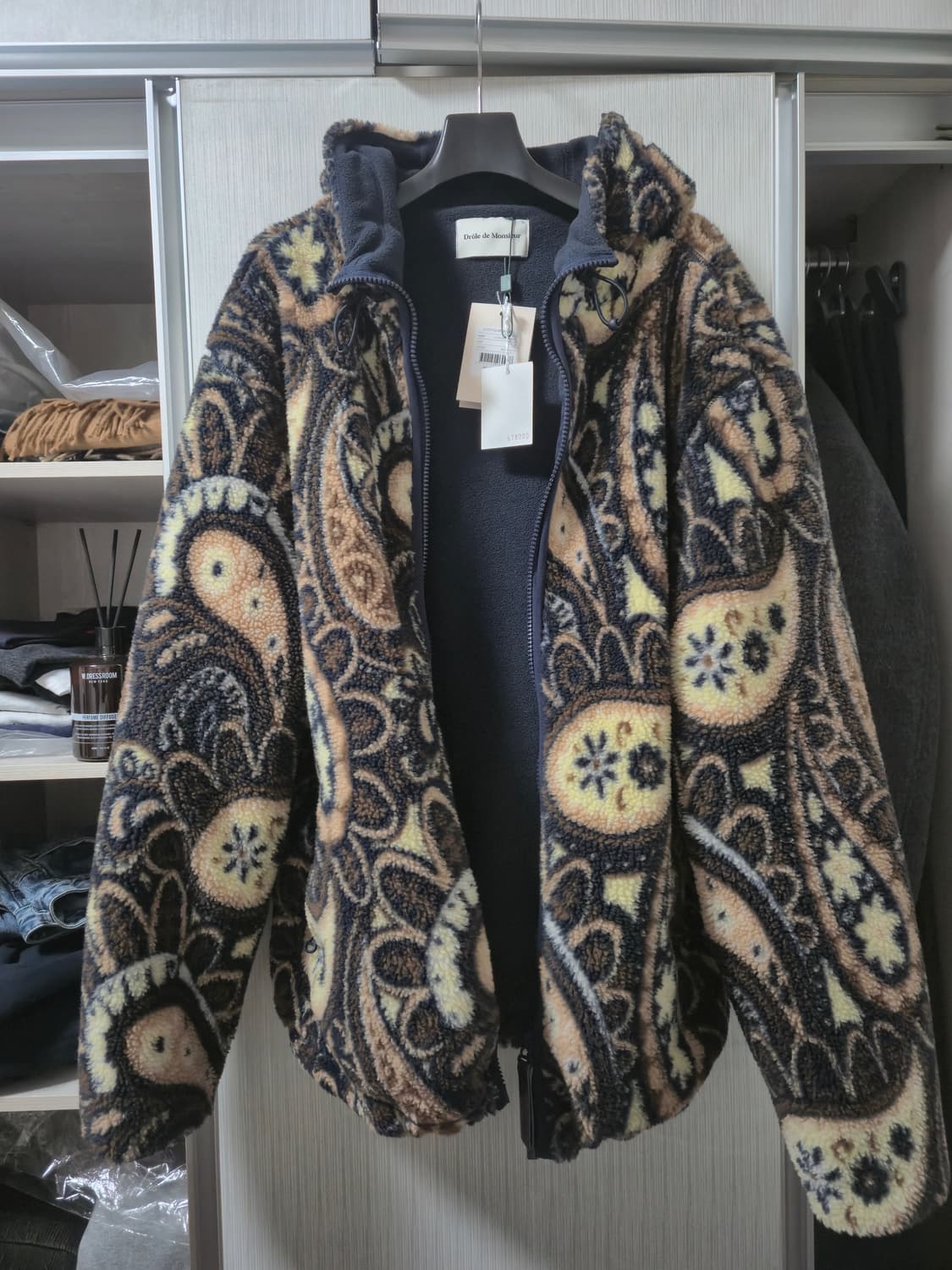 드롤드 무슈 페이즐리 후드집업 플리스 105 상품이미지1