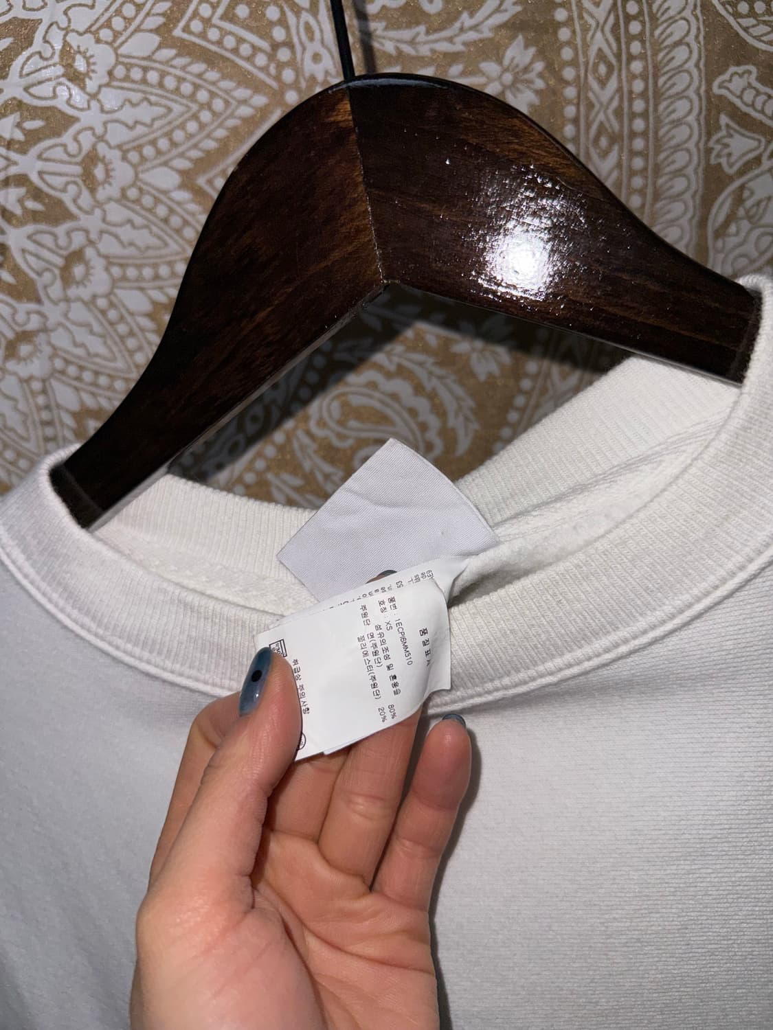 챔피온 리버스위브 자수 화이트 맨투맨  상품이미지6