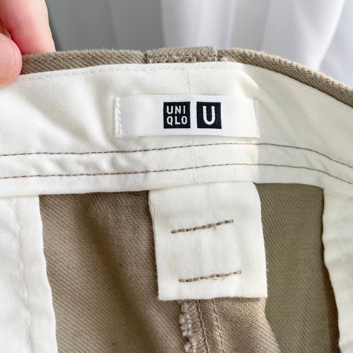 C1 유니클로U 와이드 핏 치노 팬츠 36-37사이즈 상품이미지4