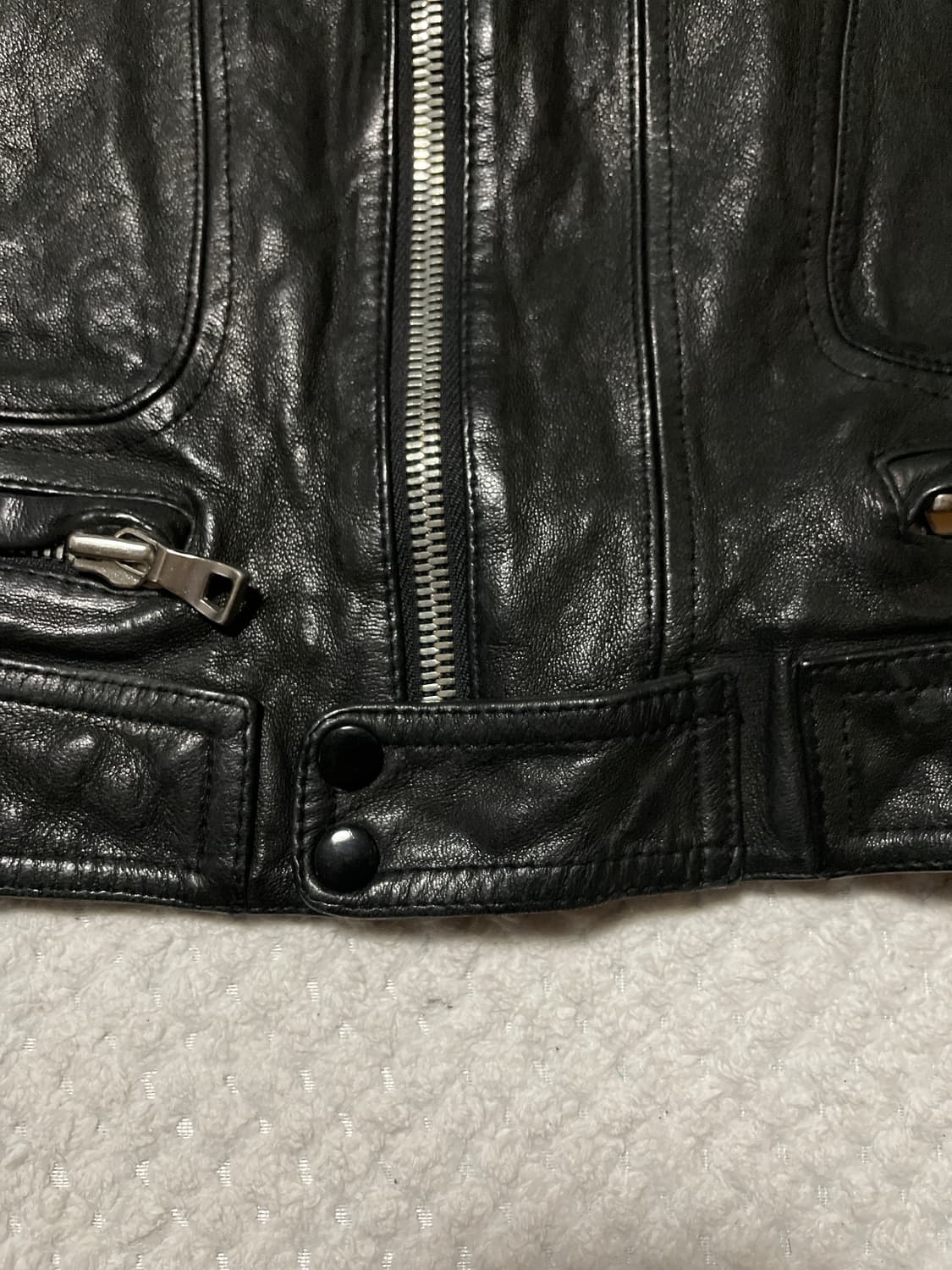 셀렉티즘 웨스턴 무드 램스킨 양가죽 레더 자켓 상품이미지4