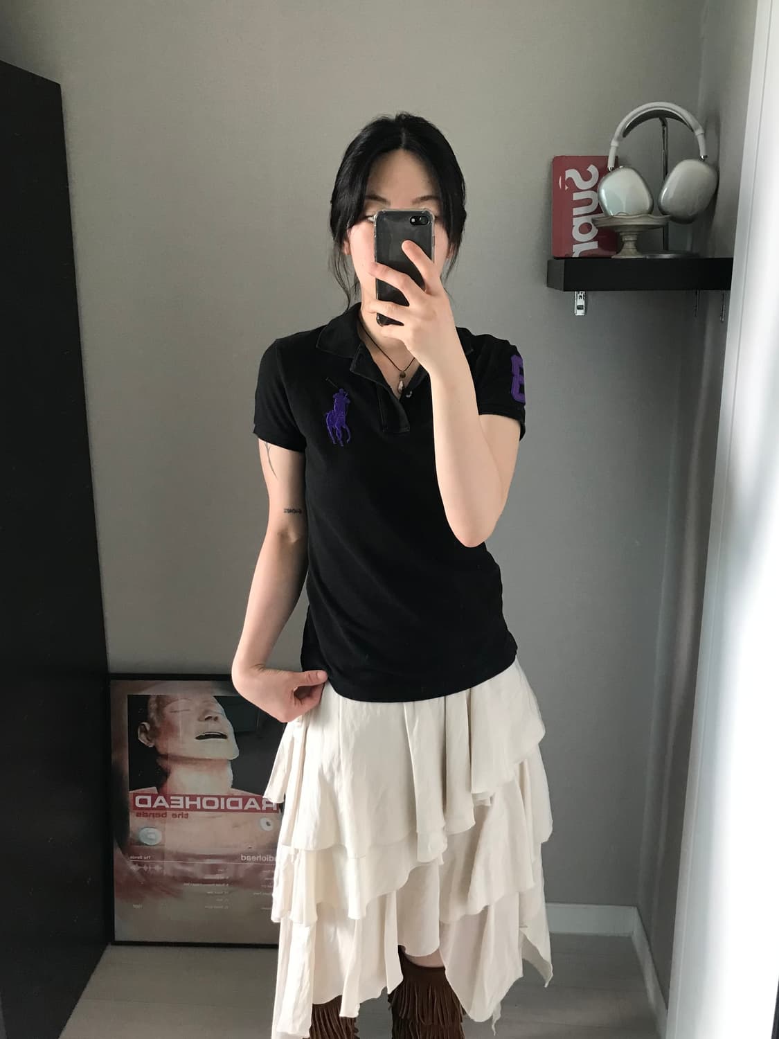 폴로 랄프로렌 걸즈 빅포니로고 블랙 카라티 상품이미지3