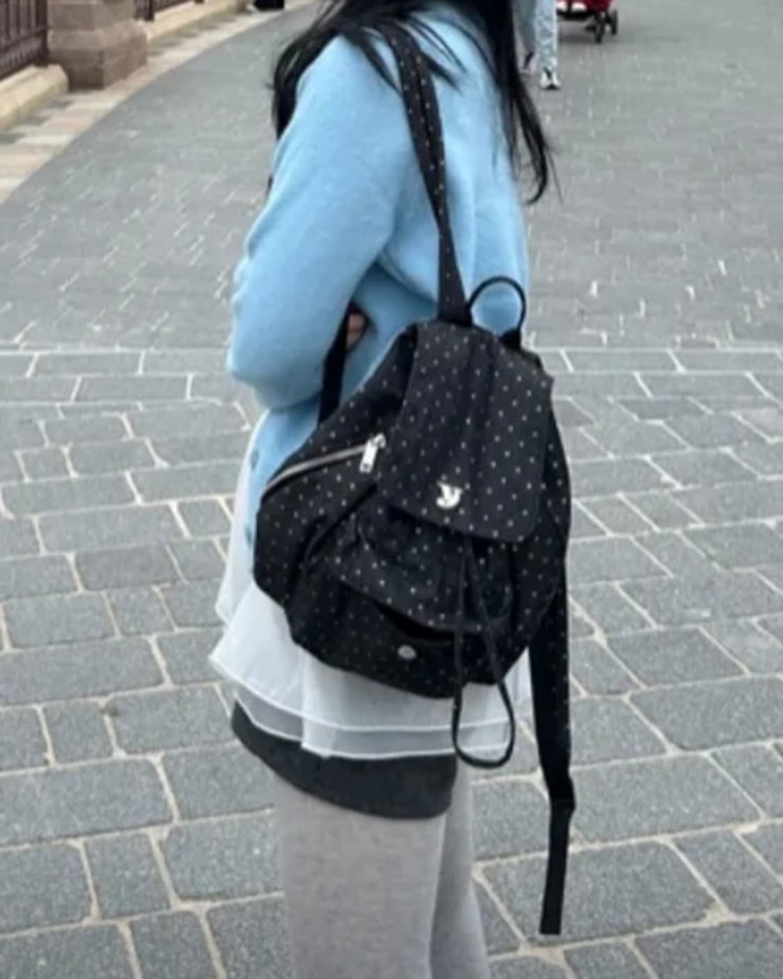 여밈 미니 데이 백팩 별 땡땡이 상품이미지3