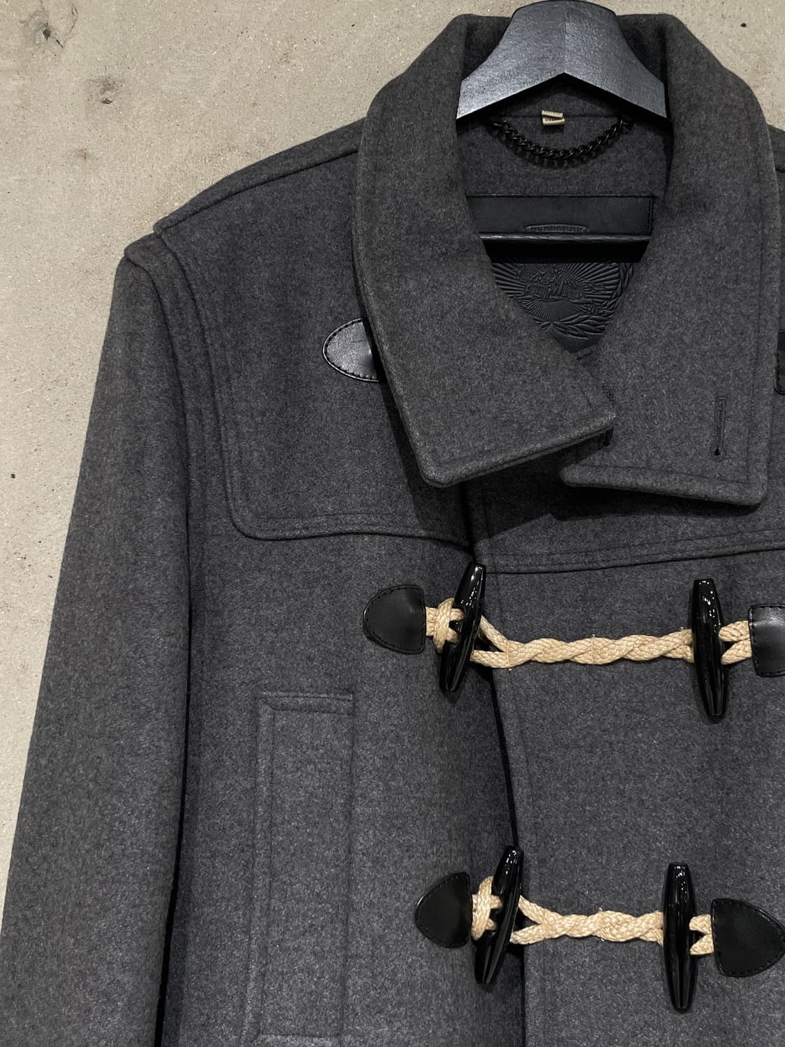 버버리 그레이 울 더플 코트 상품이미지2