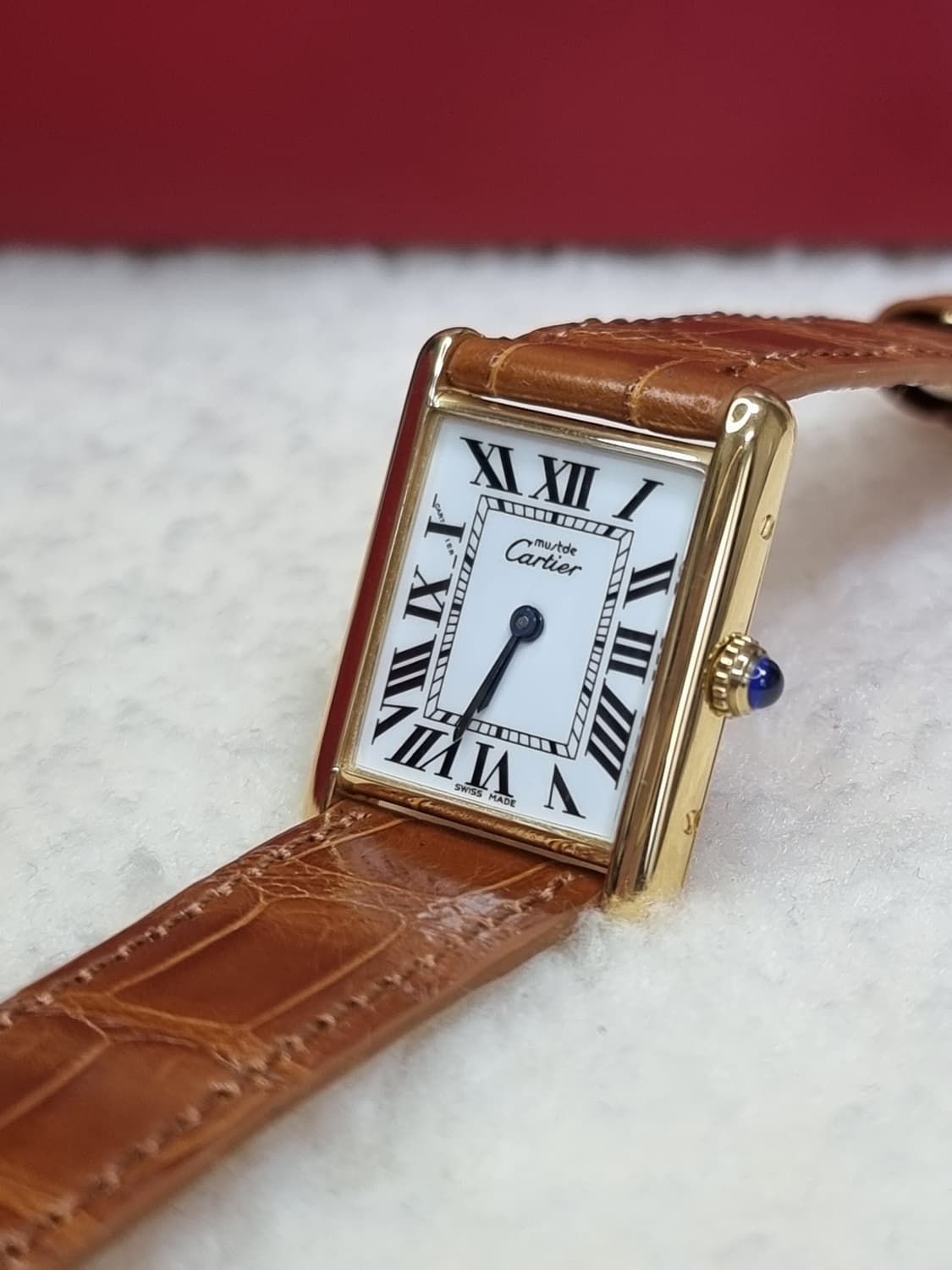 까르띠에 빈티지 탱크머스트 라지 화이트다이얼 핀버클 시계 (남여공용) 상품이미지2
