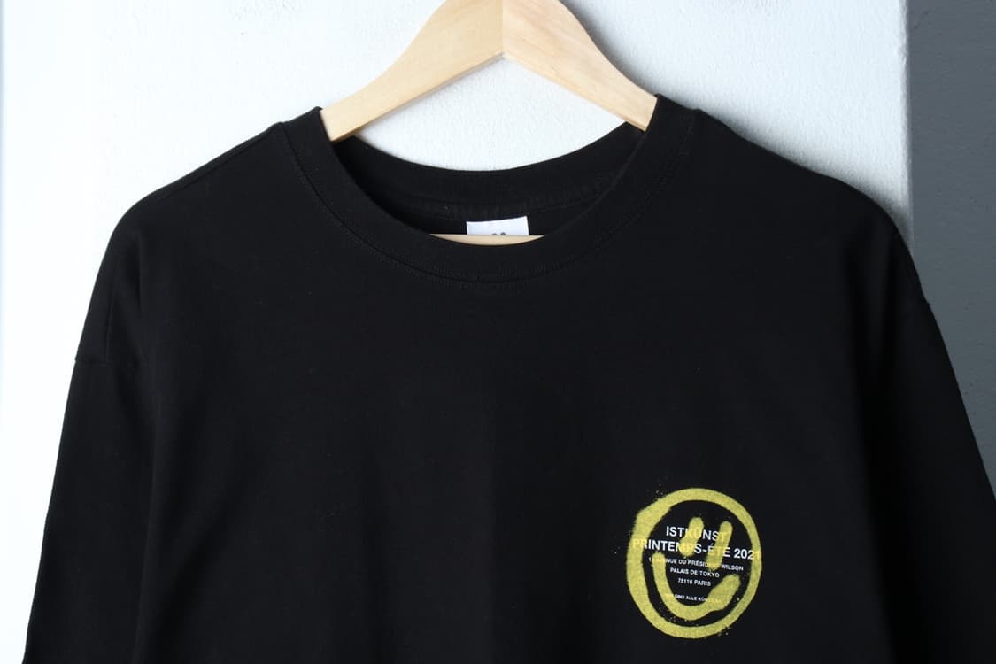 (M-XL) 이스트쿤스트 반팔 티셔츠 스마일그래픽 블랙-H3H33894 상품이미지3