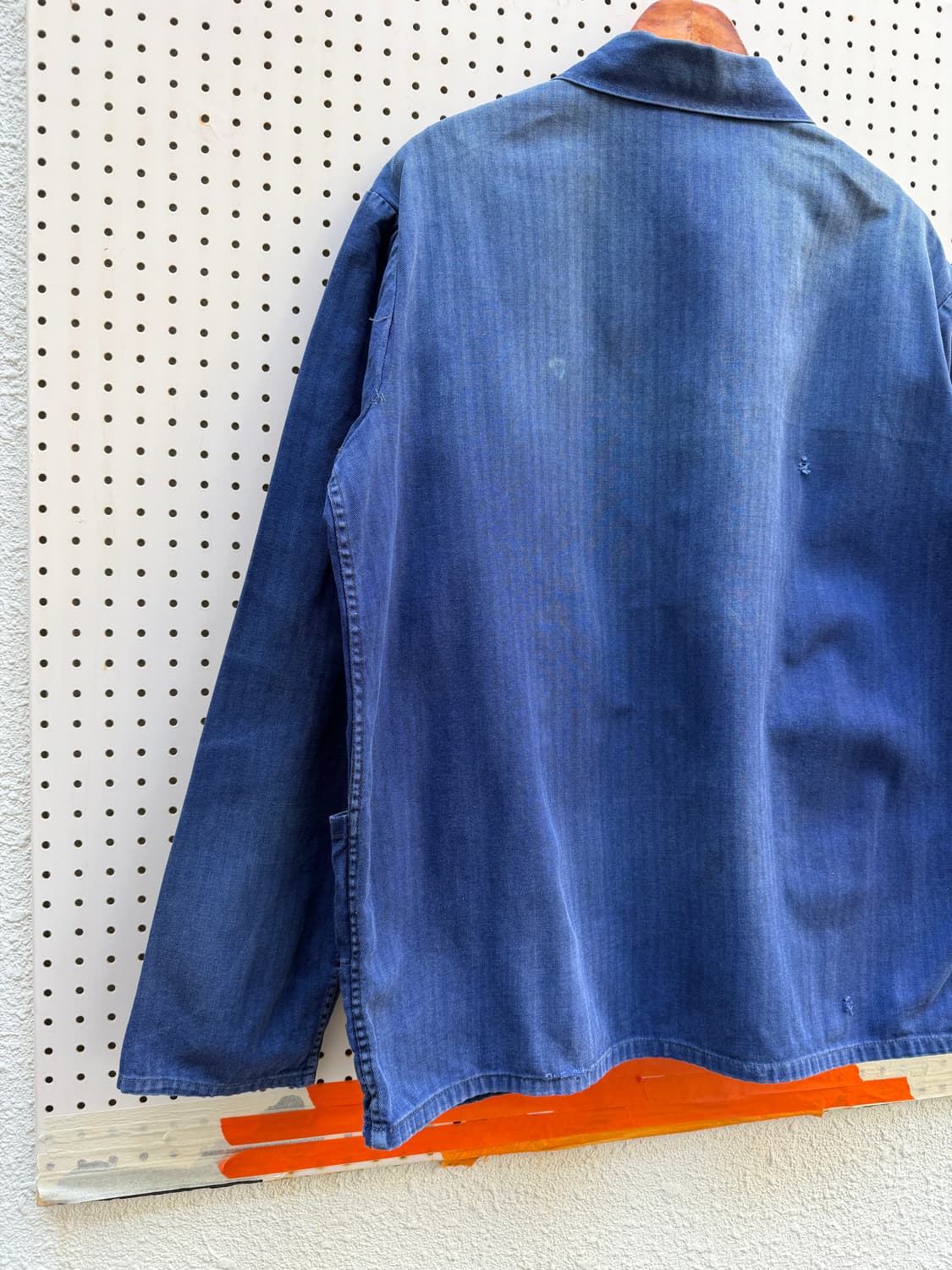 HARD FADED WASHED BLUE 페이드 헤링본 프렌치워크자켓 상품이미지9