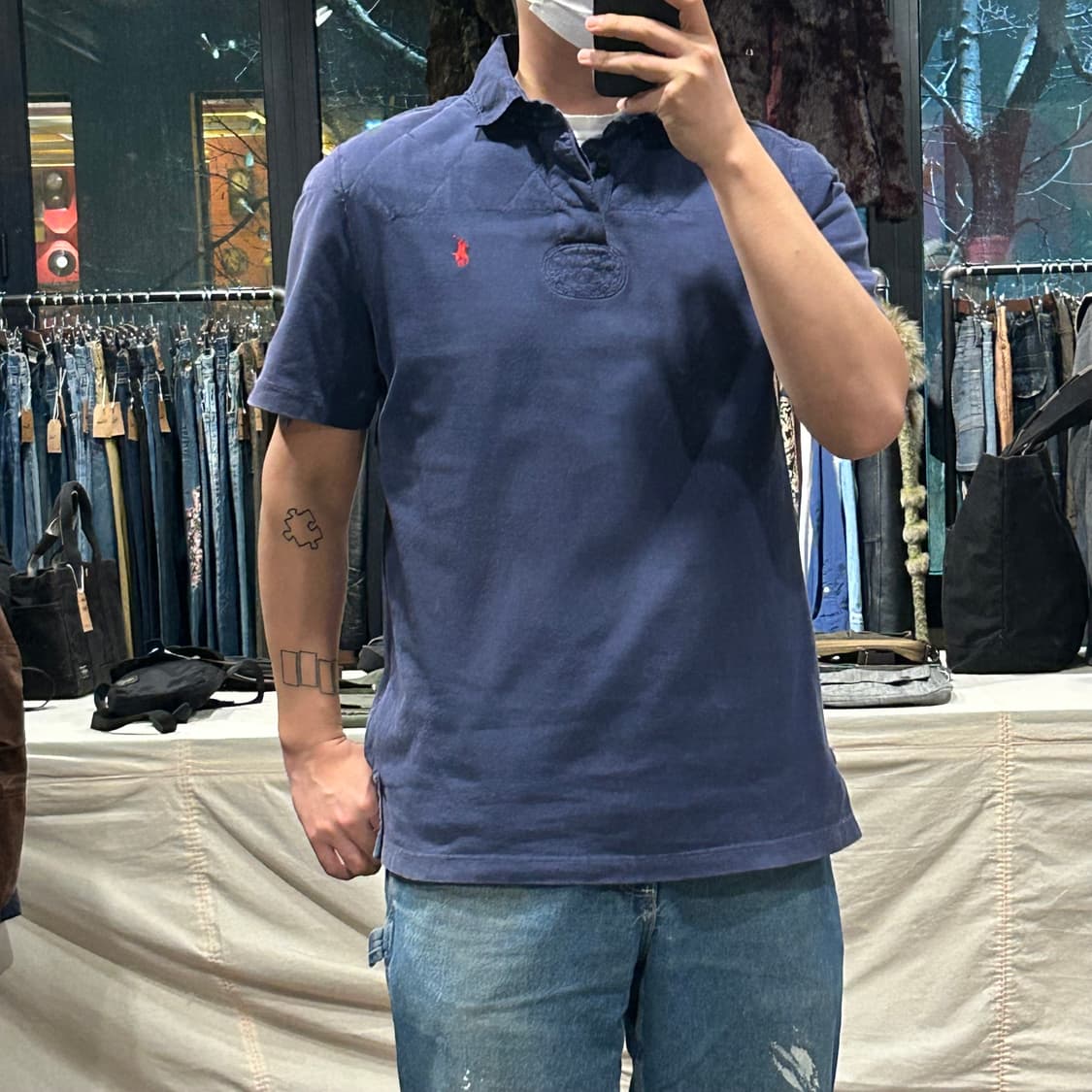 XL) 폴로 랄프로렌 럭비티 반팔 카라티 네이비 상품이미지8