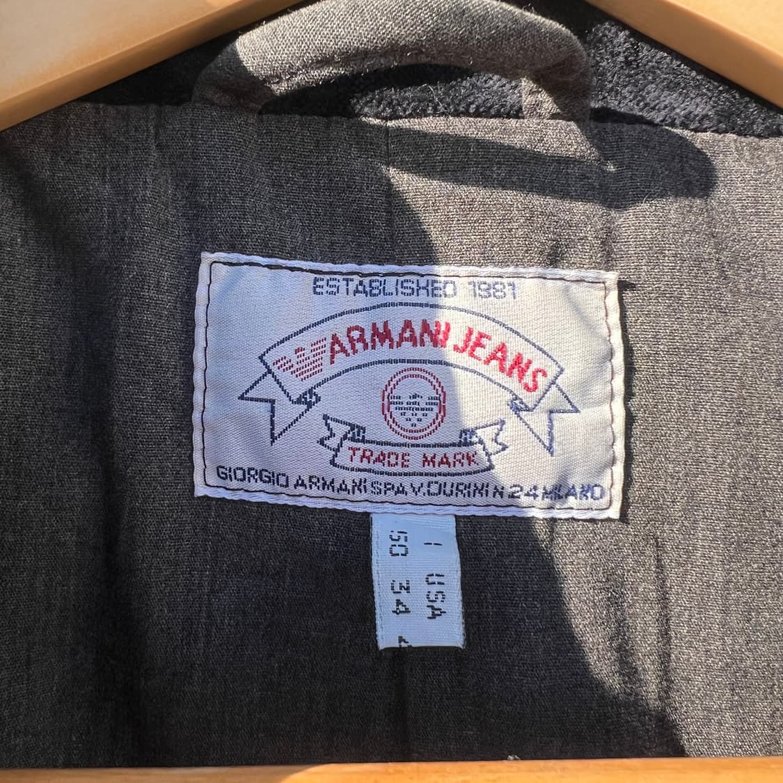 Early 90’s Armani Jeans 벨벳 3버튼 자켓 상품이미지8