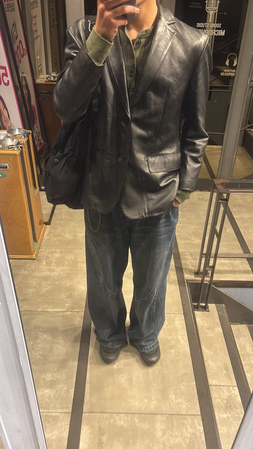 빈티지 양가죽 블레이저 xl 상품이미지6