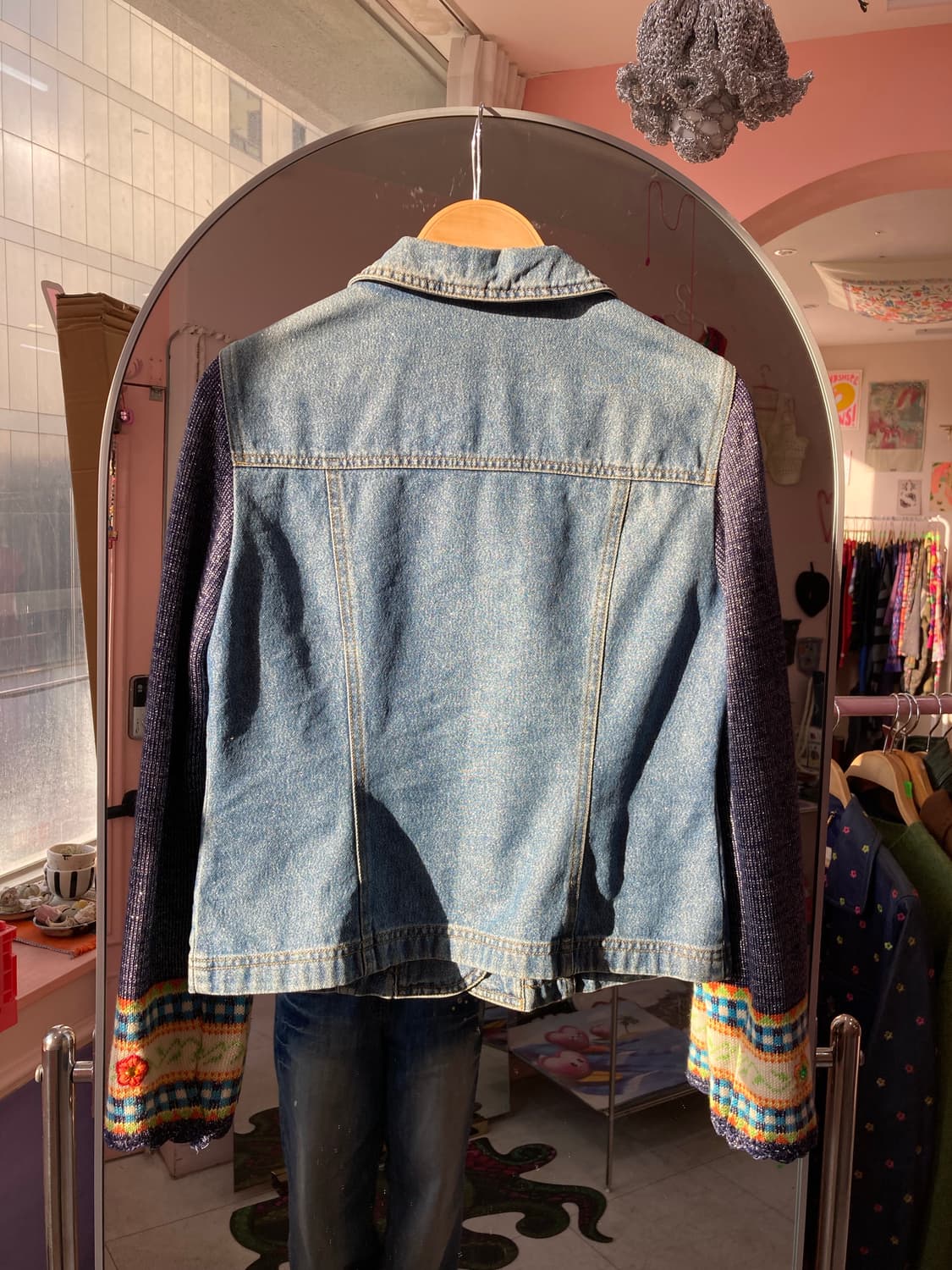 큐트 데님 플라워 버튼 자켓 상품이미지5