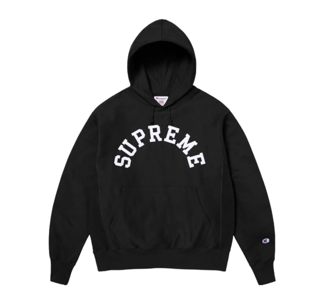 (xxl) 슈프림 챔피온 후드 블랙 상품이미지1
