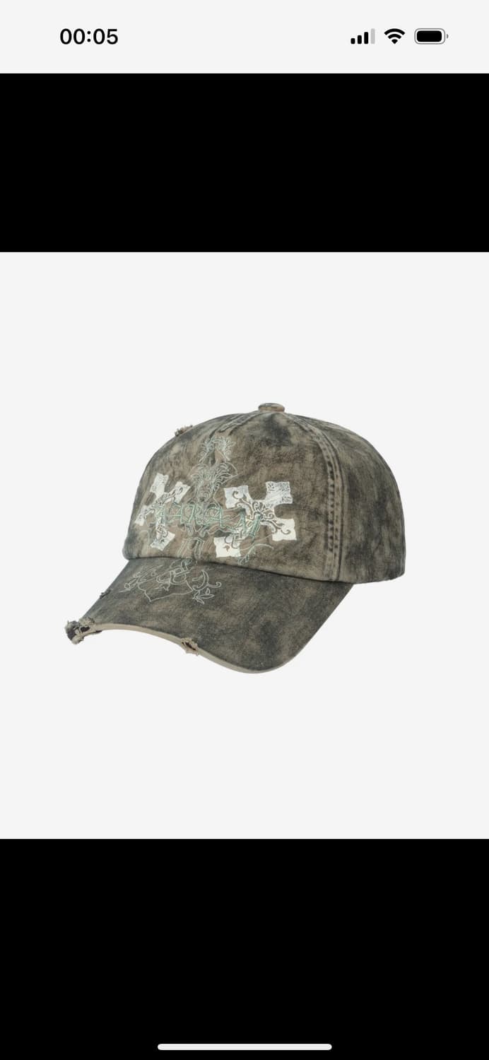아캄 CROS2 Washed Damage Ball Cap  상품이미지1