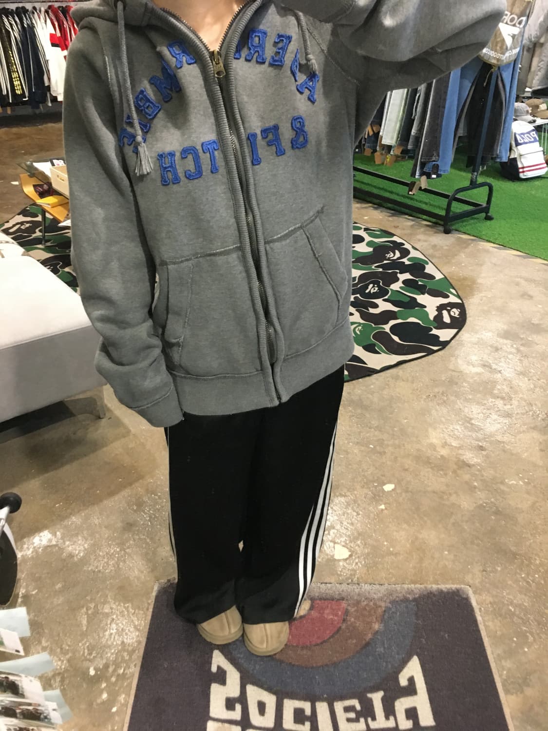 아베크롬비 후드집업 차콜 상품이미지6