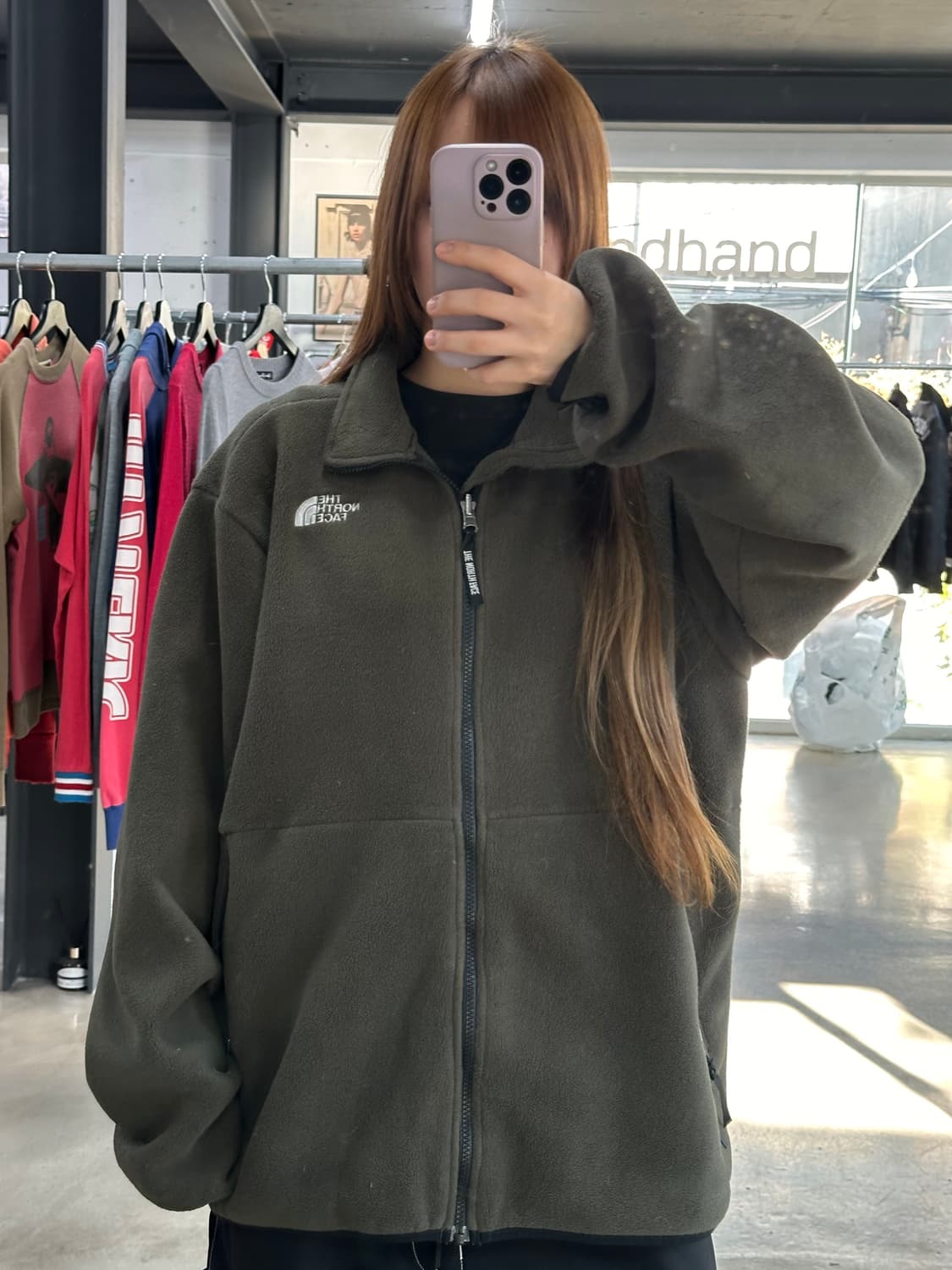 노스페이스 플리스 집업자켓 카키 상품이미지2