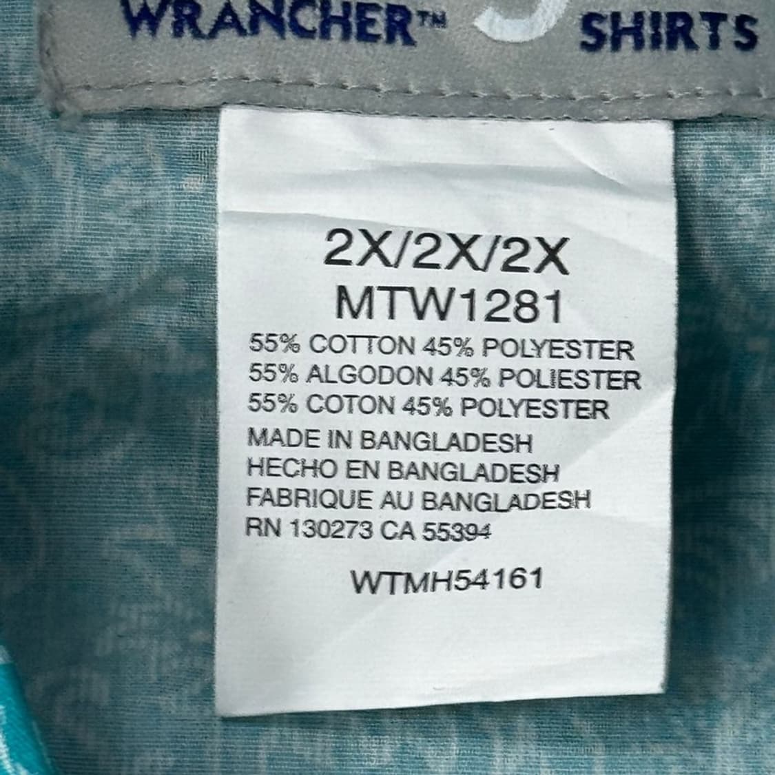  랭글러 페이즐리 패턴 하프 셔츠 v2847 상품이미지6