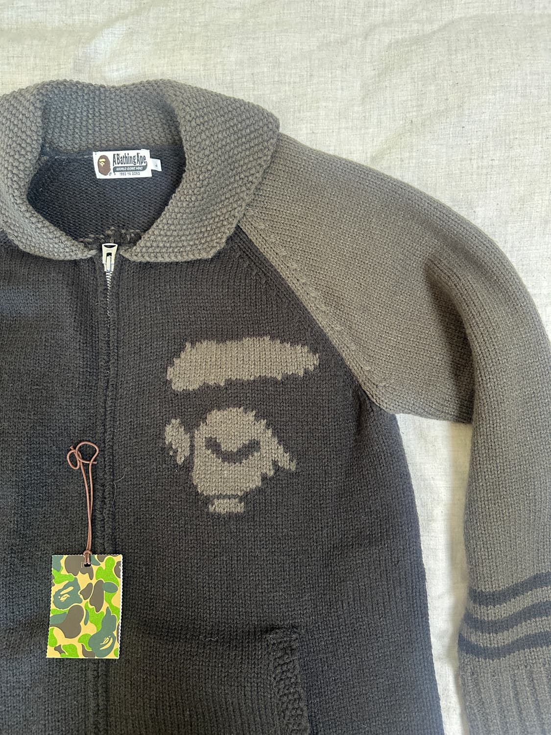 Bape 니트 후드 집업 상품이미지1