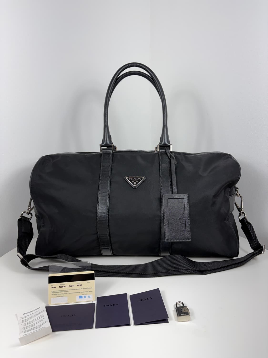 프라다 V19S 나일론 보스턴백 상품이미지1