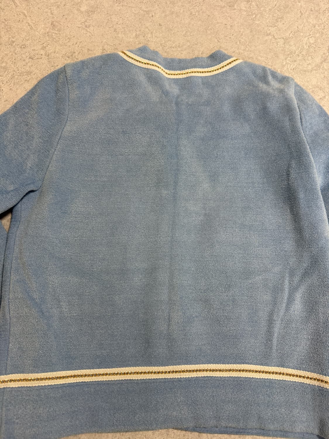 산드로 골드버턴 라이닝 가디건 블루 상품이미지7