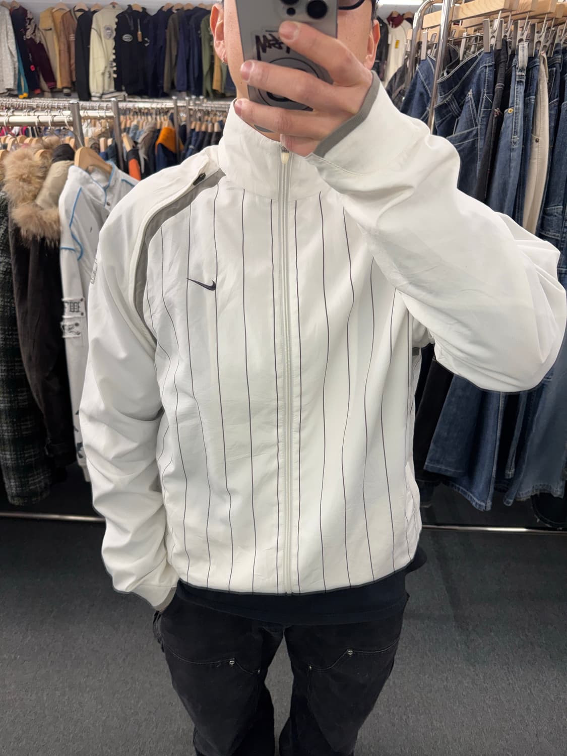 XL)00’s나이키 빈티지 올드스쿨 분리형 바람막이 트랙자켓 상품이미지1