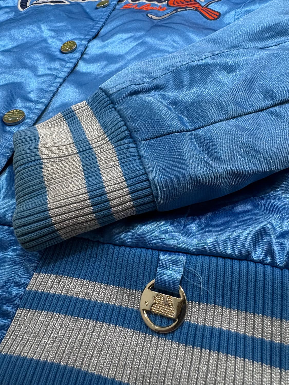 엠엘비 빅로고 00s 바시티자켓 올드스쿨 야구점퍼 블루 상품이미지5