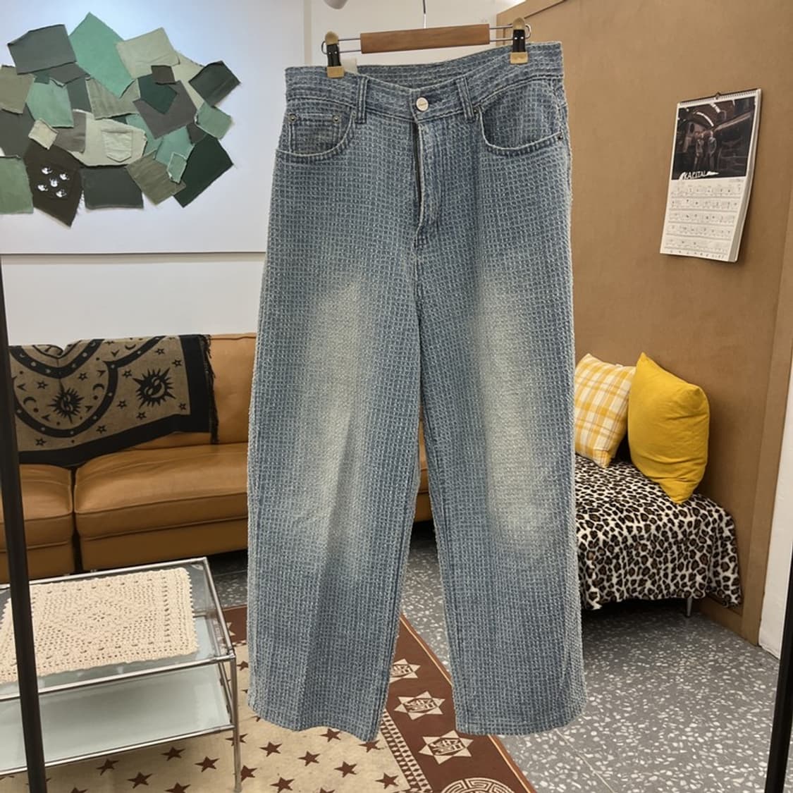 노이어 빈티지 데미지 트위드 워싱 데님팬츠 48 C09927 상품이미지3