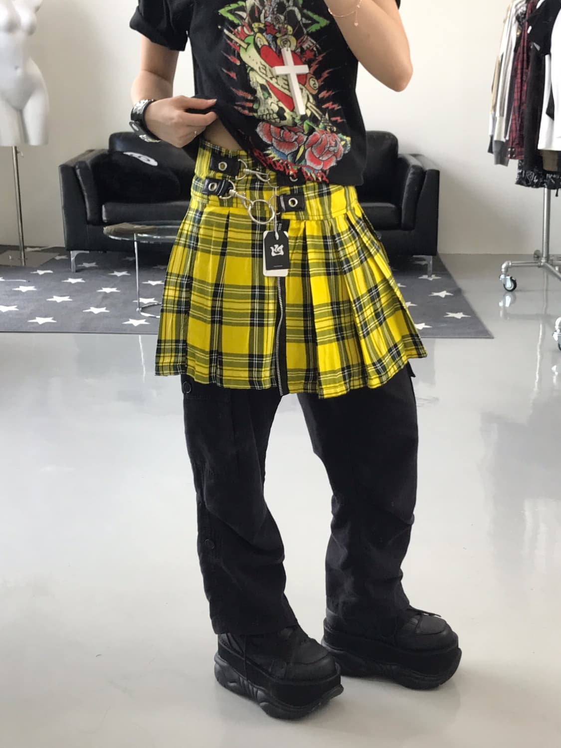 Heartless Punk Checked Mini Skirts 상품이미지3