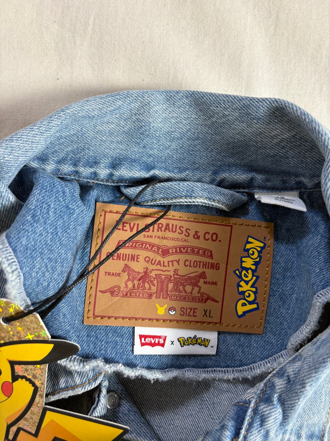 Levis x Pokemon 25주년 데님트러커 자켓 XL 상품이미지6