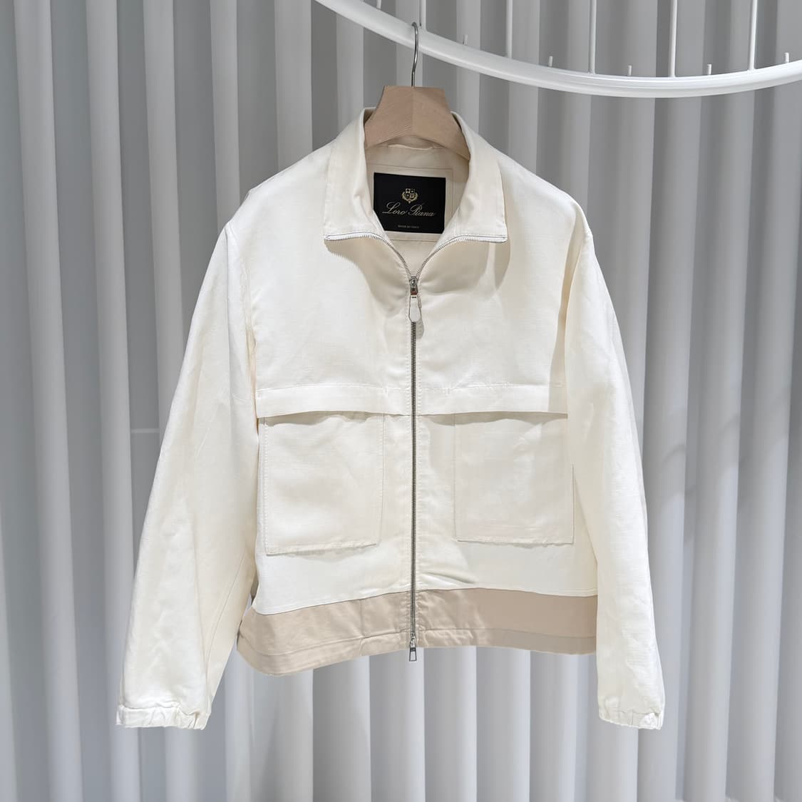 (S+/M) / 로로피아나 아이보리 다틸로 봄버 자켓 상품이미지3
