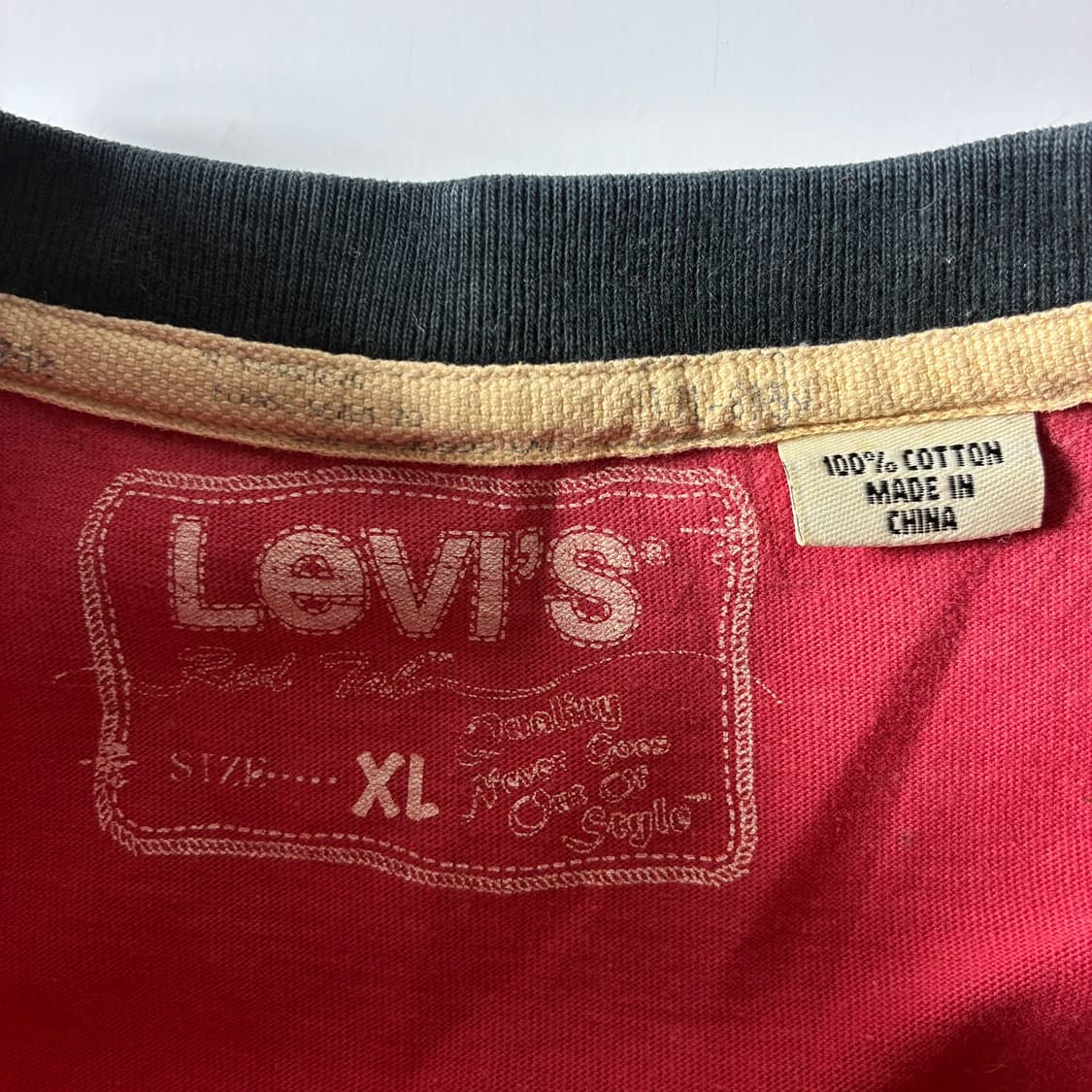 Levi's  리바이스 레드탭 코튼 빈티지 반팔 링거 티셔츠  상품이미지4
