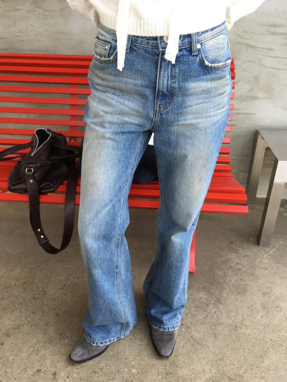 브리드 더티 워싱 부츠컷 팬츠 - s사이즈 새상품 상품이미지1