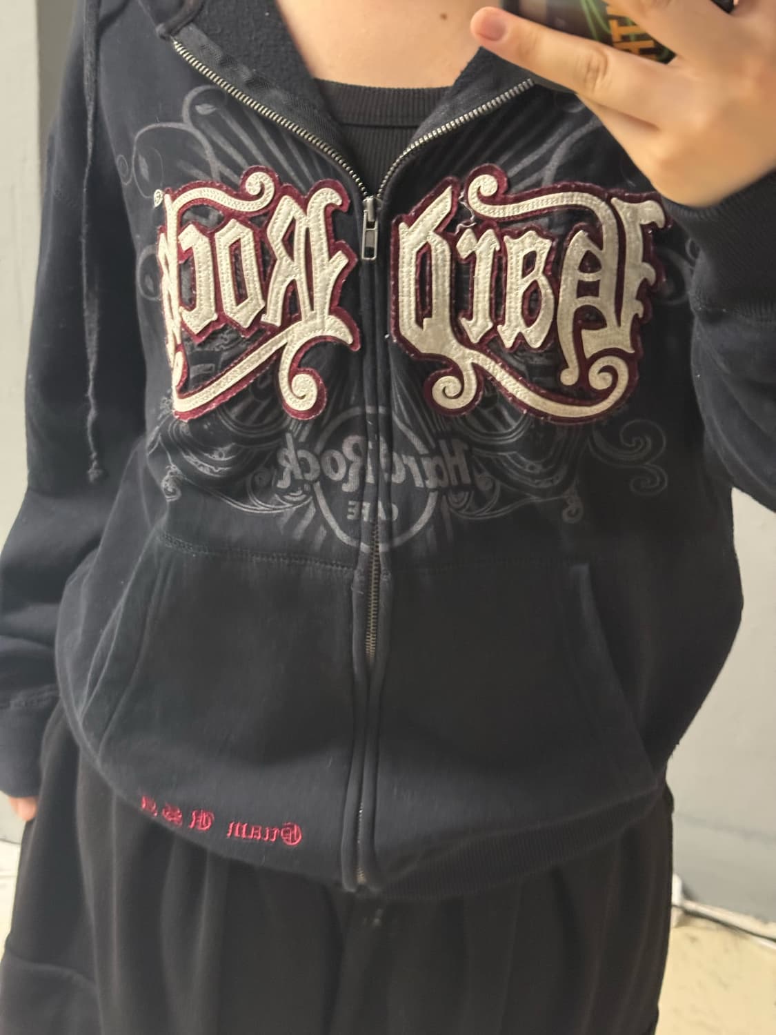 hard rock cafe lettering hood zip-up  상품이미지3