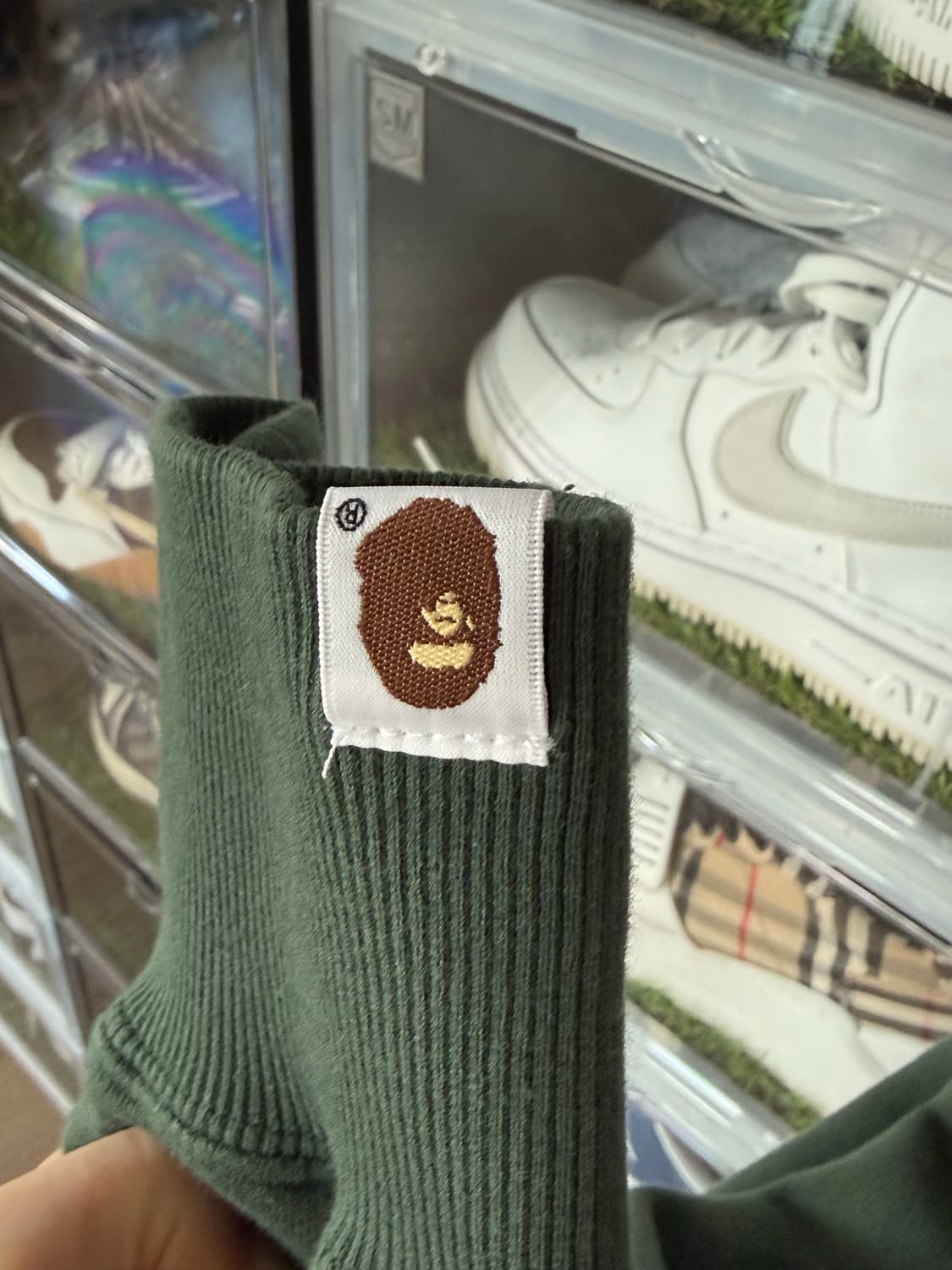 (W) 베이프 컬리지 풀오버 후드 그린 상품이미지4