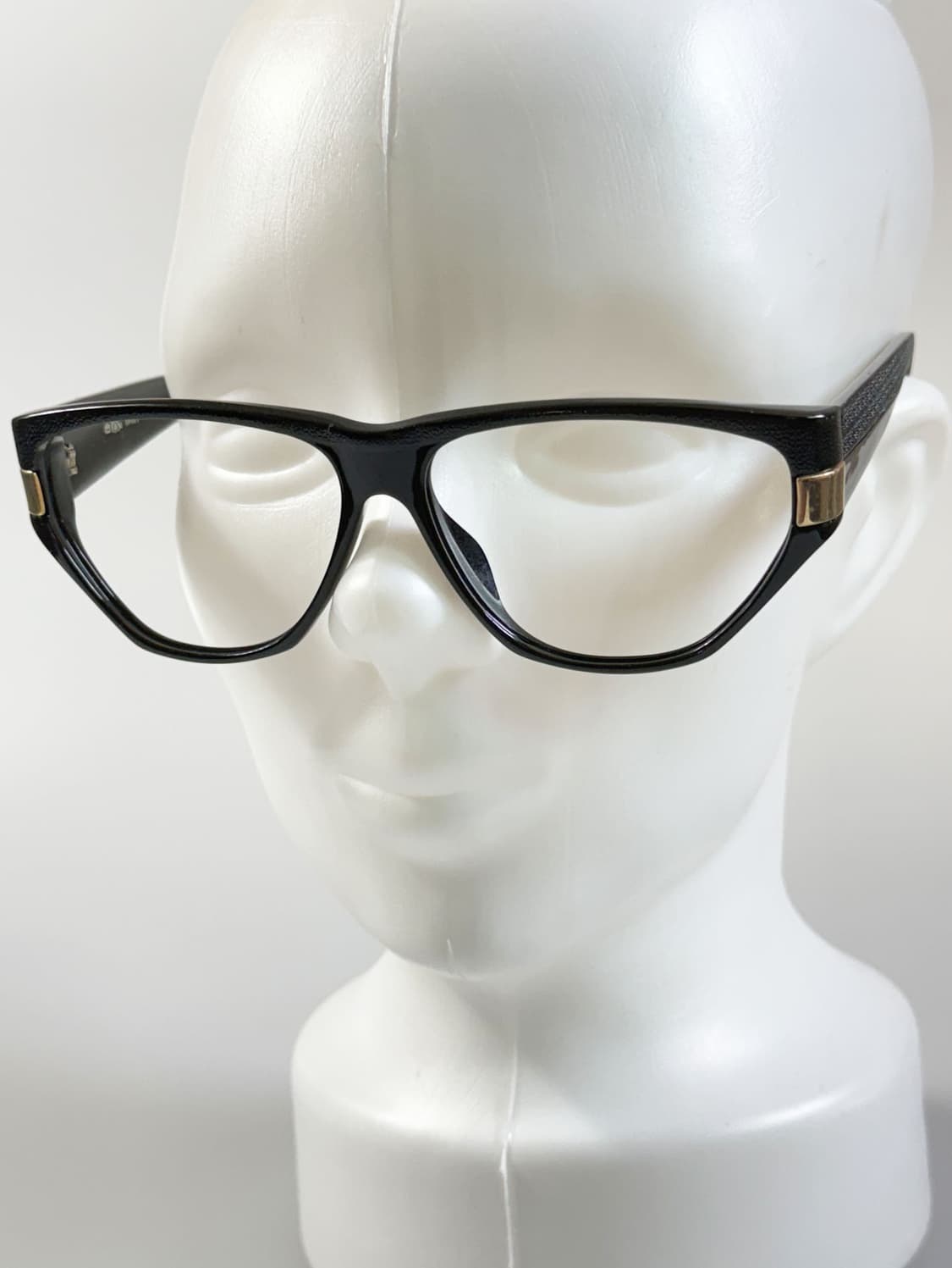 90s KASU 블랙 볼드 스퀘어 뿔테 빈티지 안경 상품이미지8