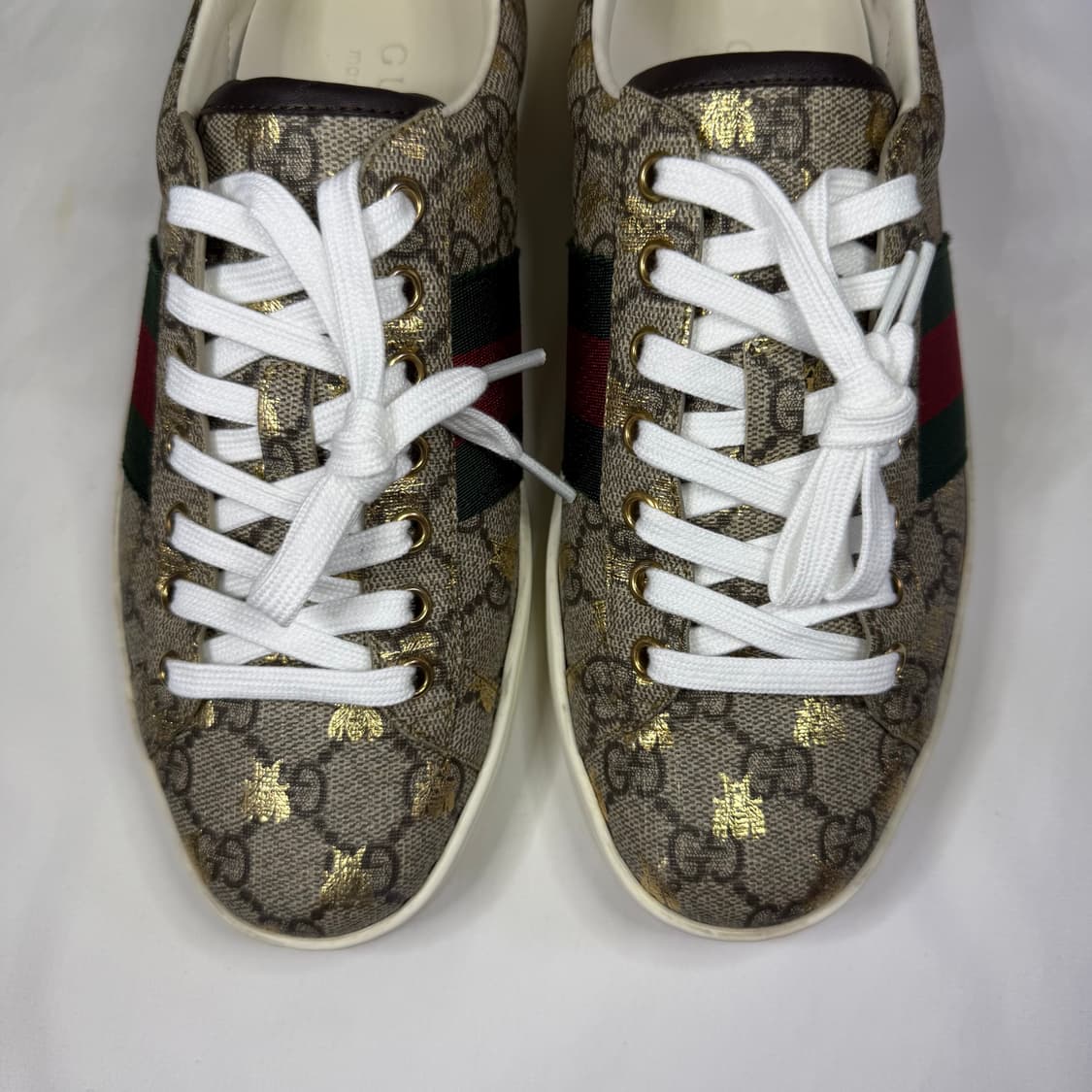 구찌 에이스 GG 슈프림 비 스니커즈 베이지 에보니 상품이미지3