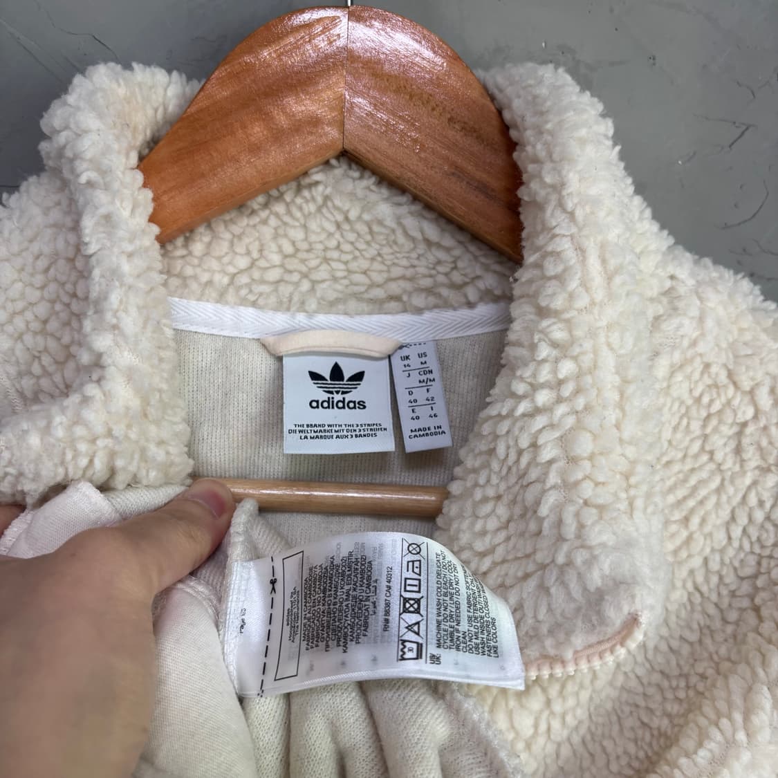 아디다스 파이어버드 하프집업 플리스 집업 화이트 상품이미지3