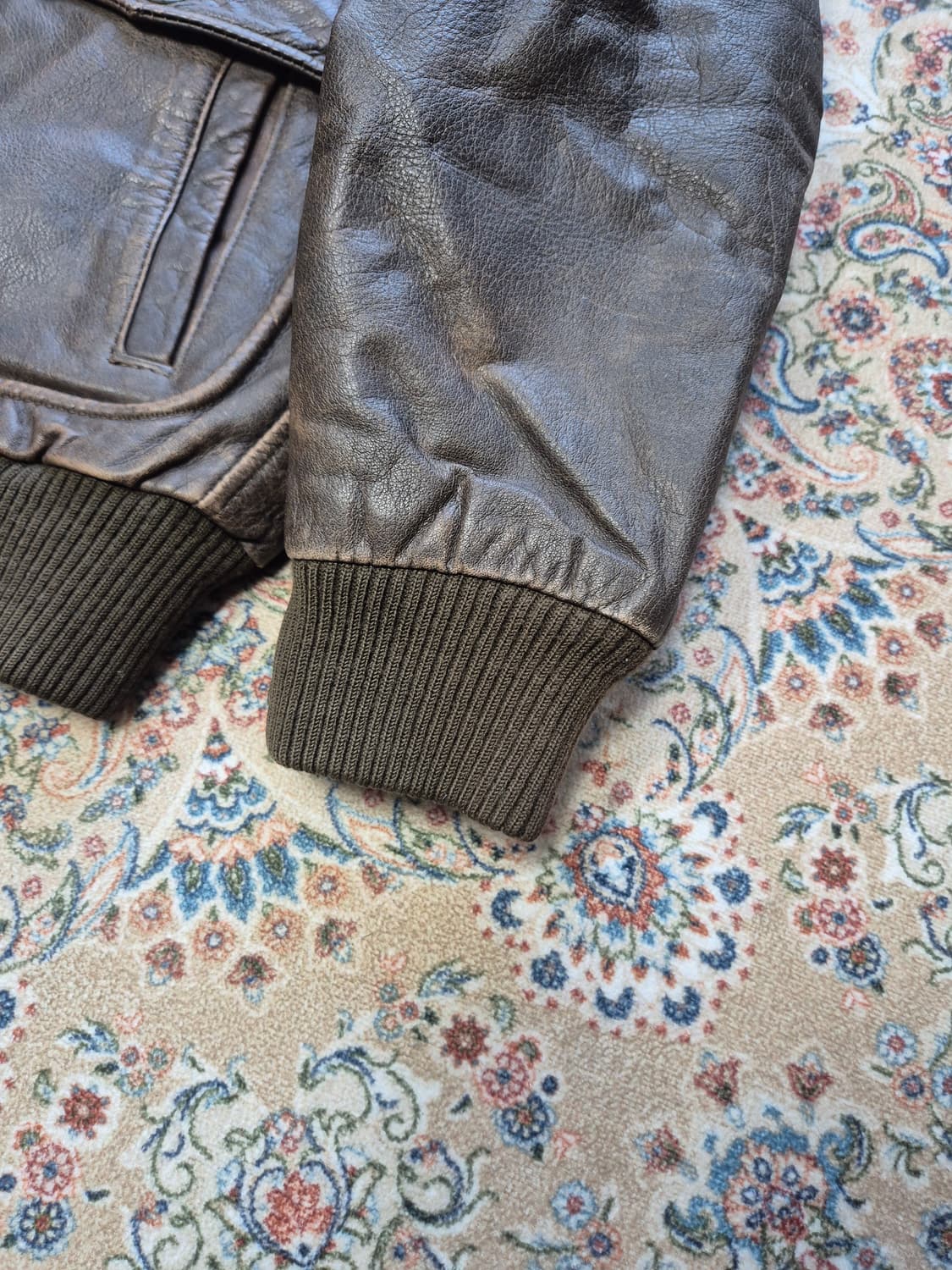 카우 레더 빈티지 A-2 자켓 상품이미지3