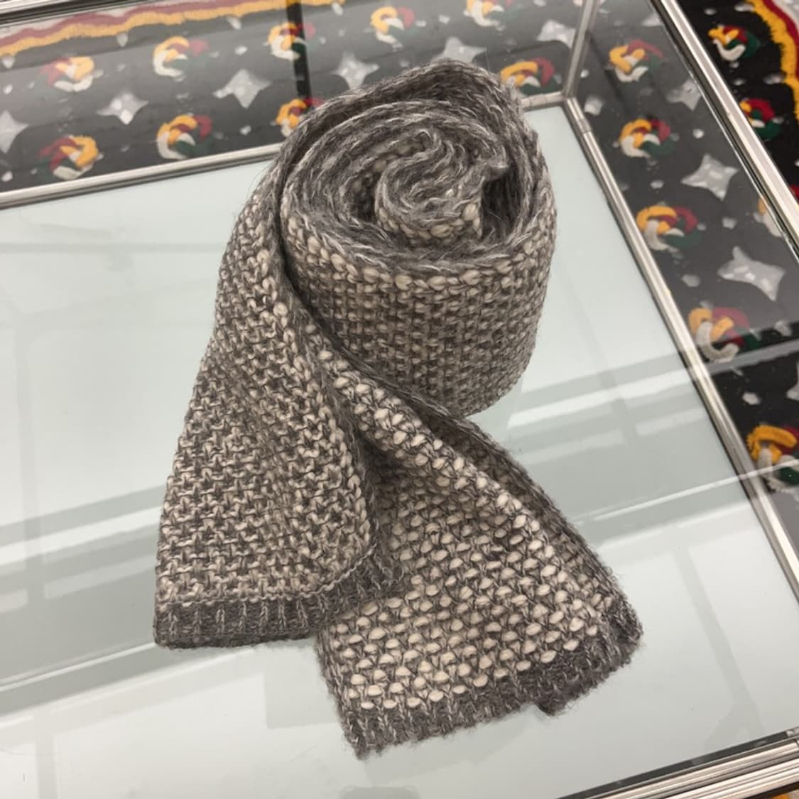 빈티지 모던 유니크 트위드패턴 니트 목도리 머플러 C07149 상품이미지3