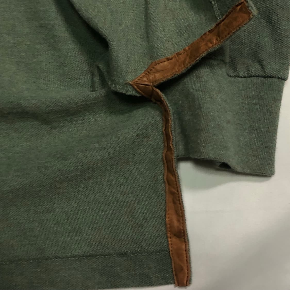 폴로 랄프로렌 올리브 가죽패치 빅포니 럭비 카라티 상품이미지4