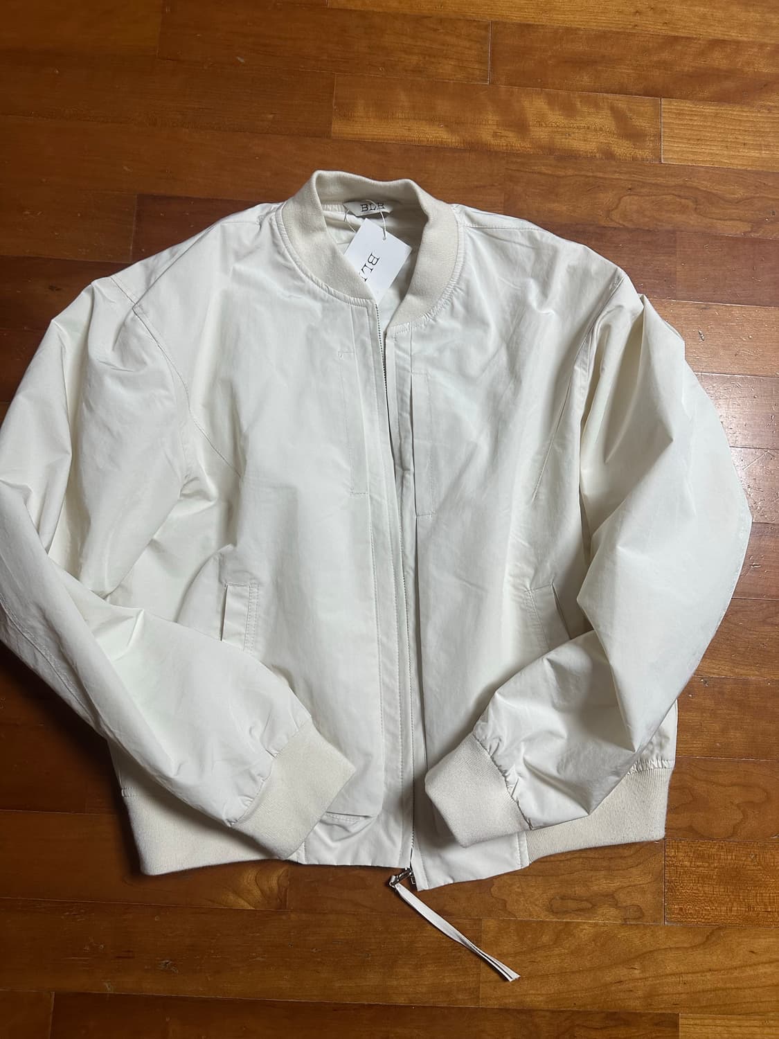 BLR Curved Line Flight Jacket Ivory 상품이미지6